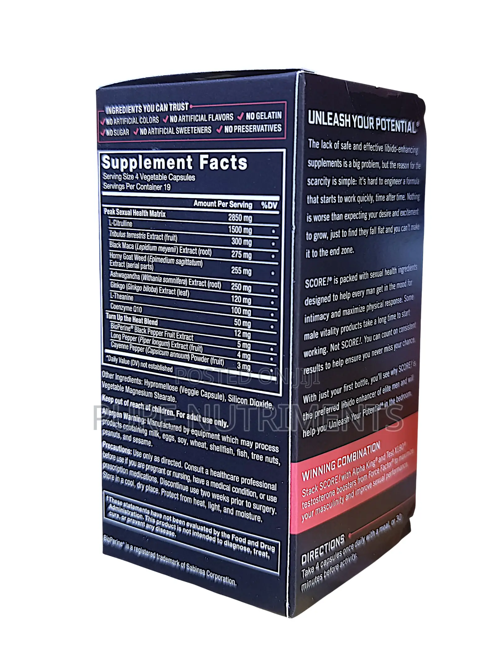 Force Factor Score! – Male Sexual Health Libido Booster (76 Caps)