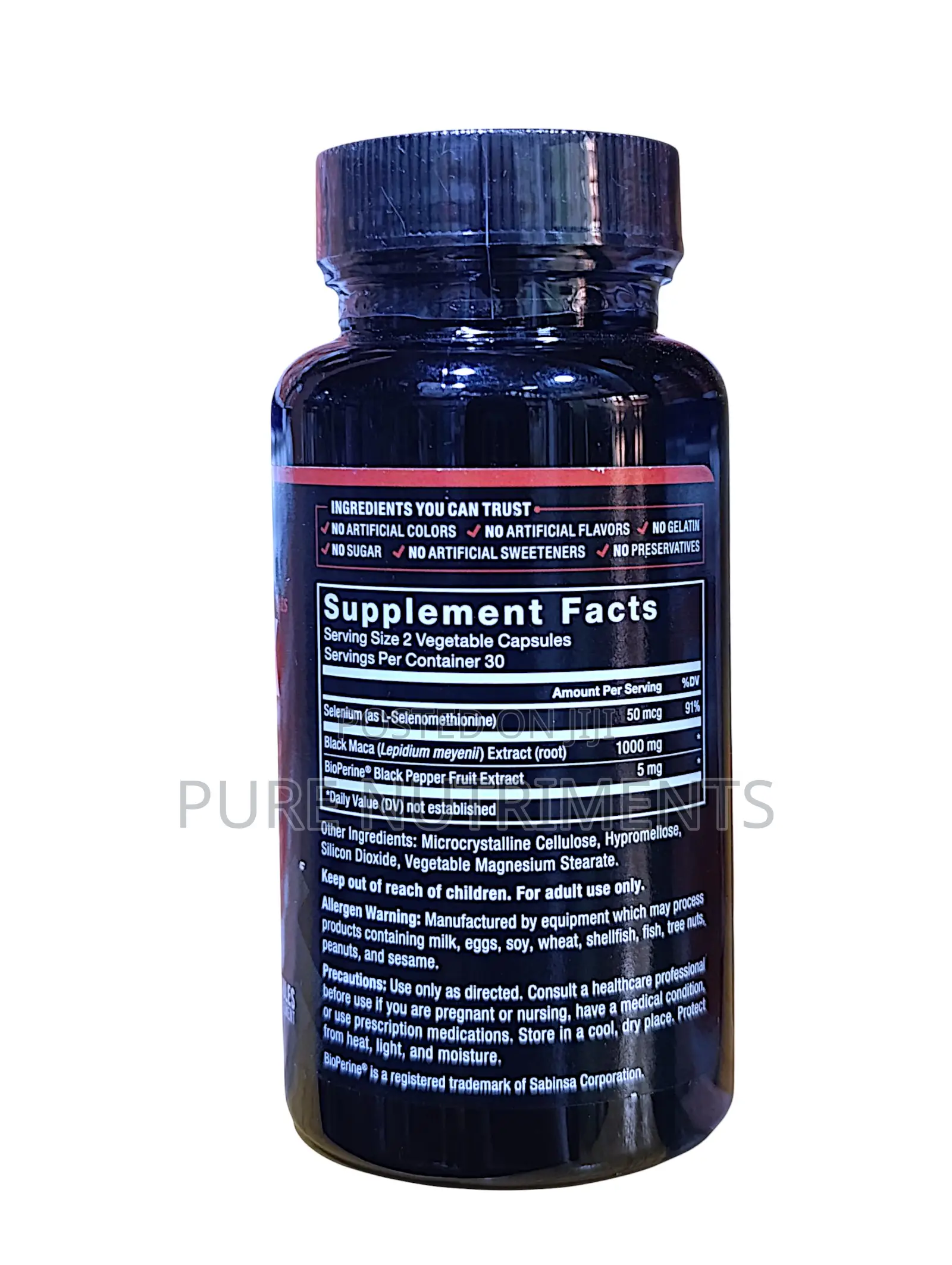Force Factor Black Maca – Sexual Health Performance for Men(60 Caps)