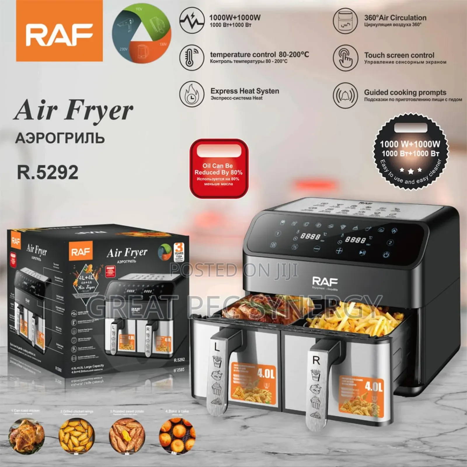 Raf R-5292 Multifunctional Digital Airfryer