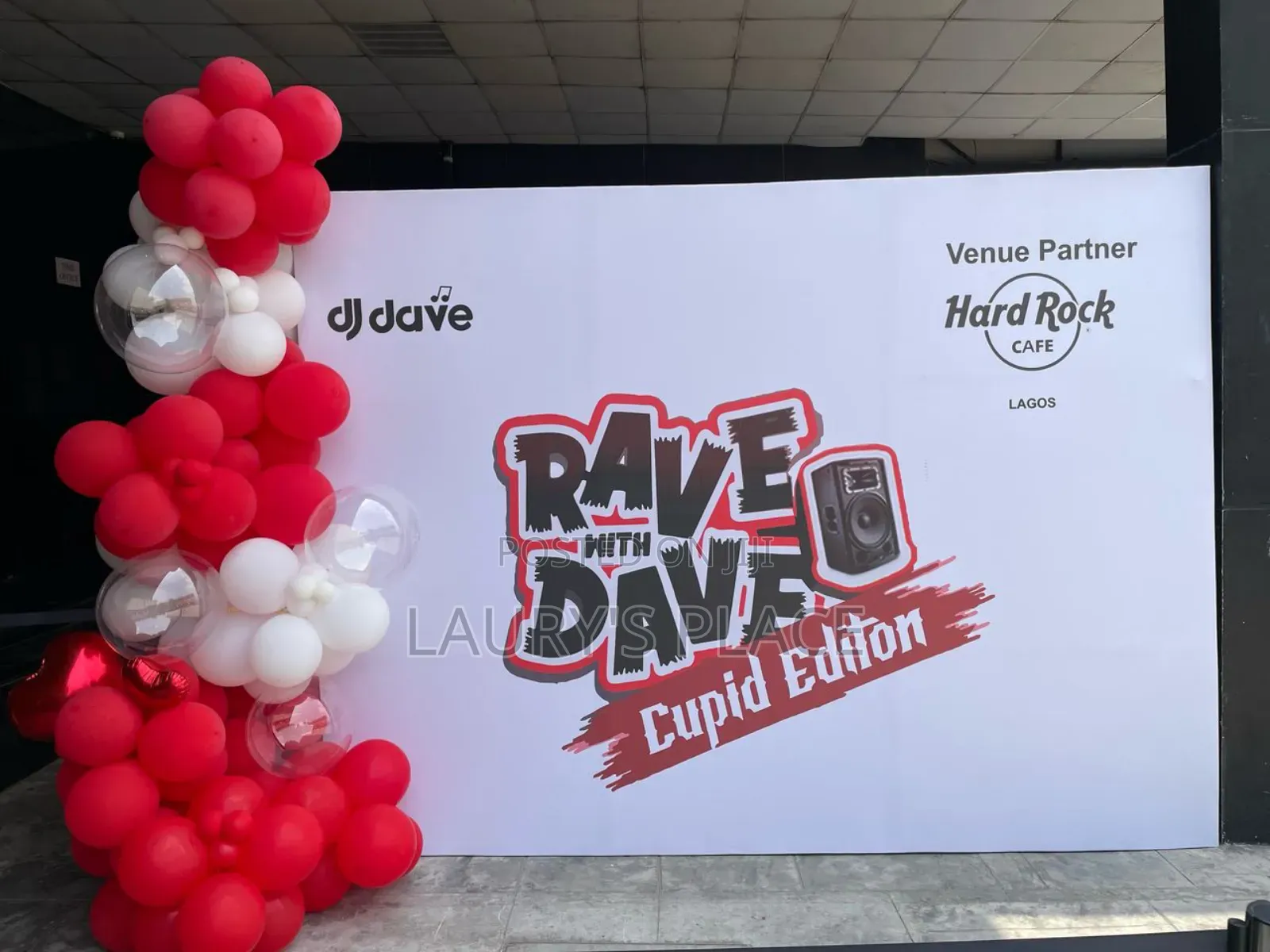 Red and White Balloon Decoration