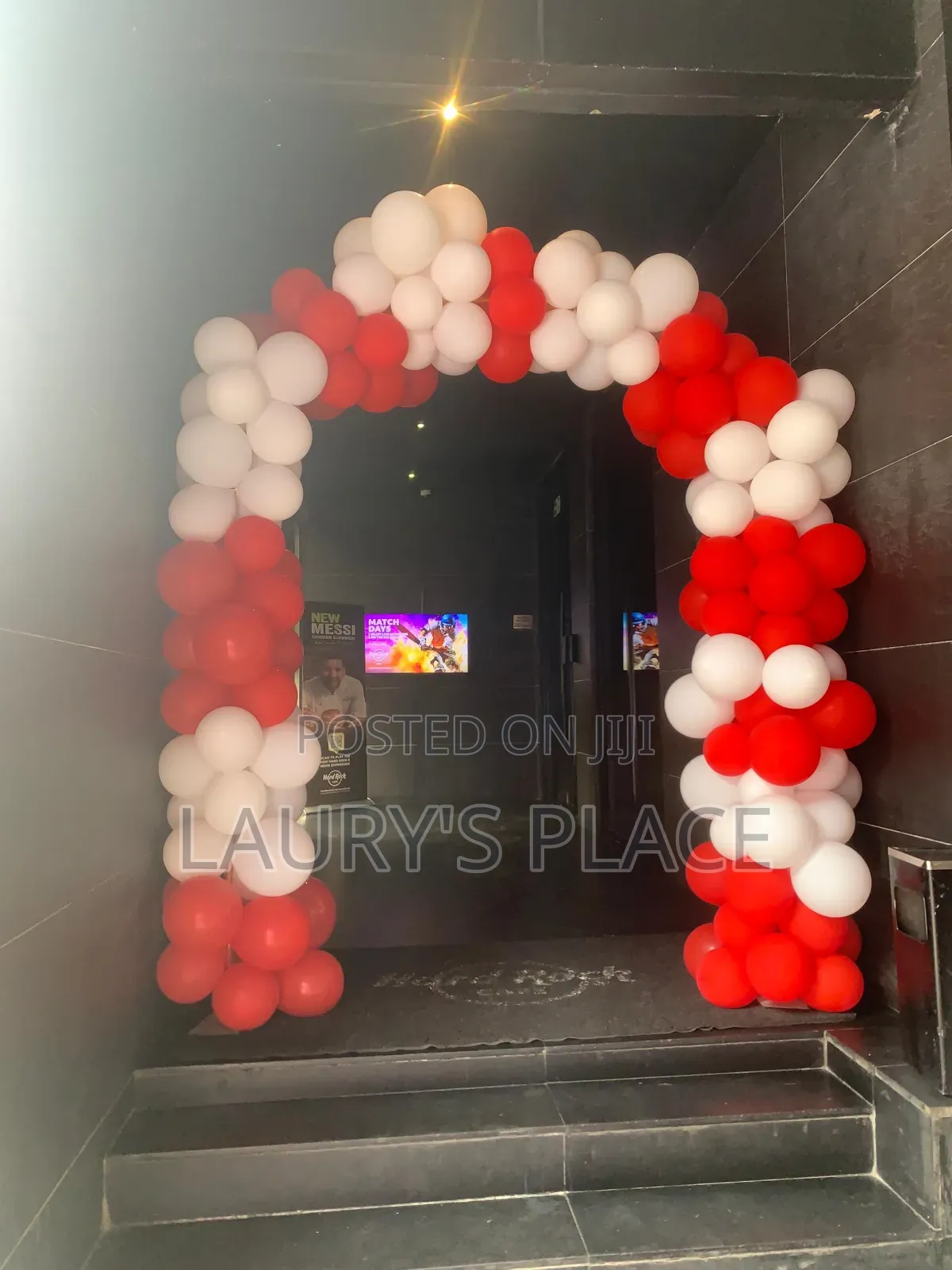 Red and White Balloon Decoration