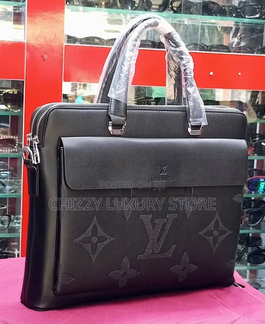Louis Vuitton Quality Luxury Men Genuine Leather Laptop Bag