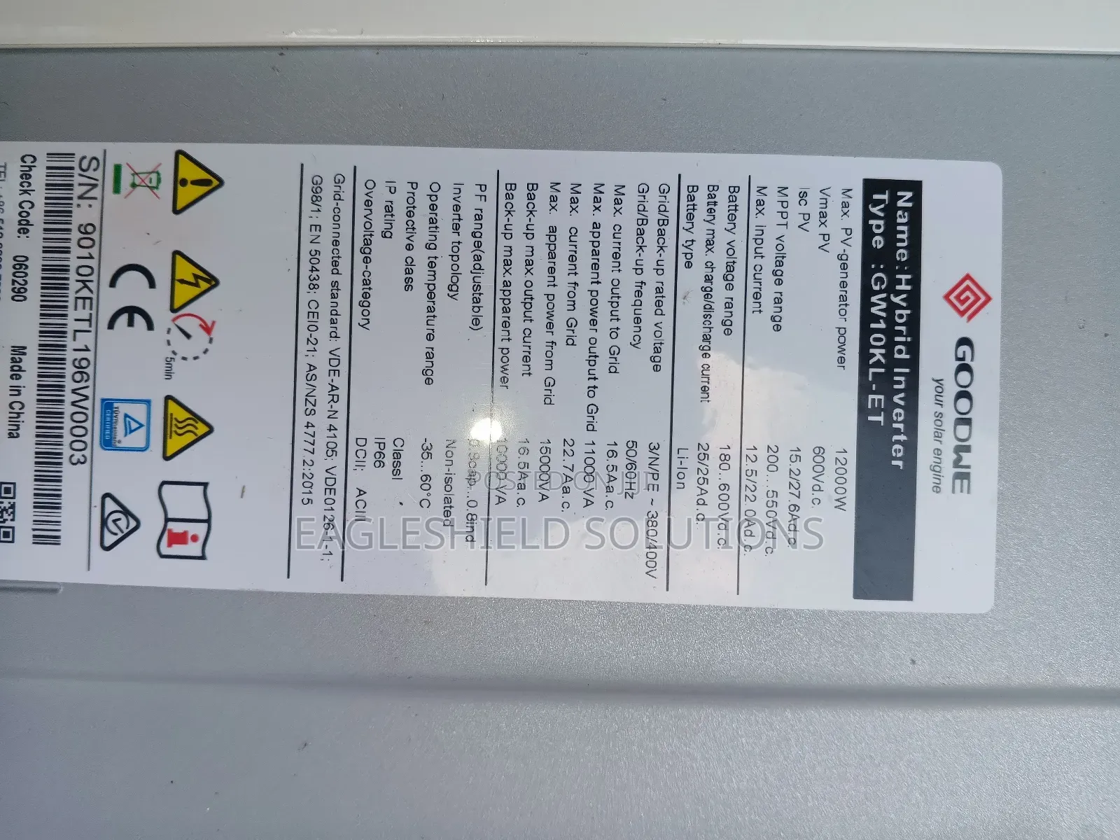 Goodwe 10kw 3 Phase Hybrid Inverter