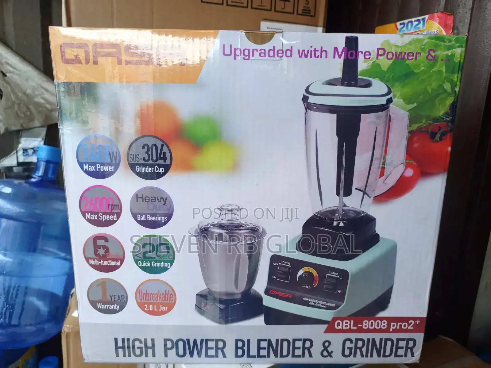 Qasa High Power Blender Grinder (Qbl-8008 Pro2+) – 1200w
