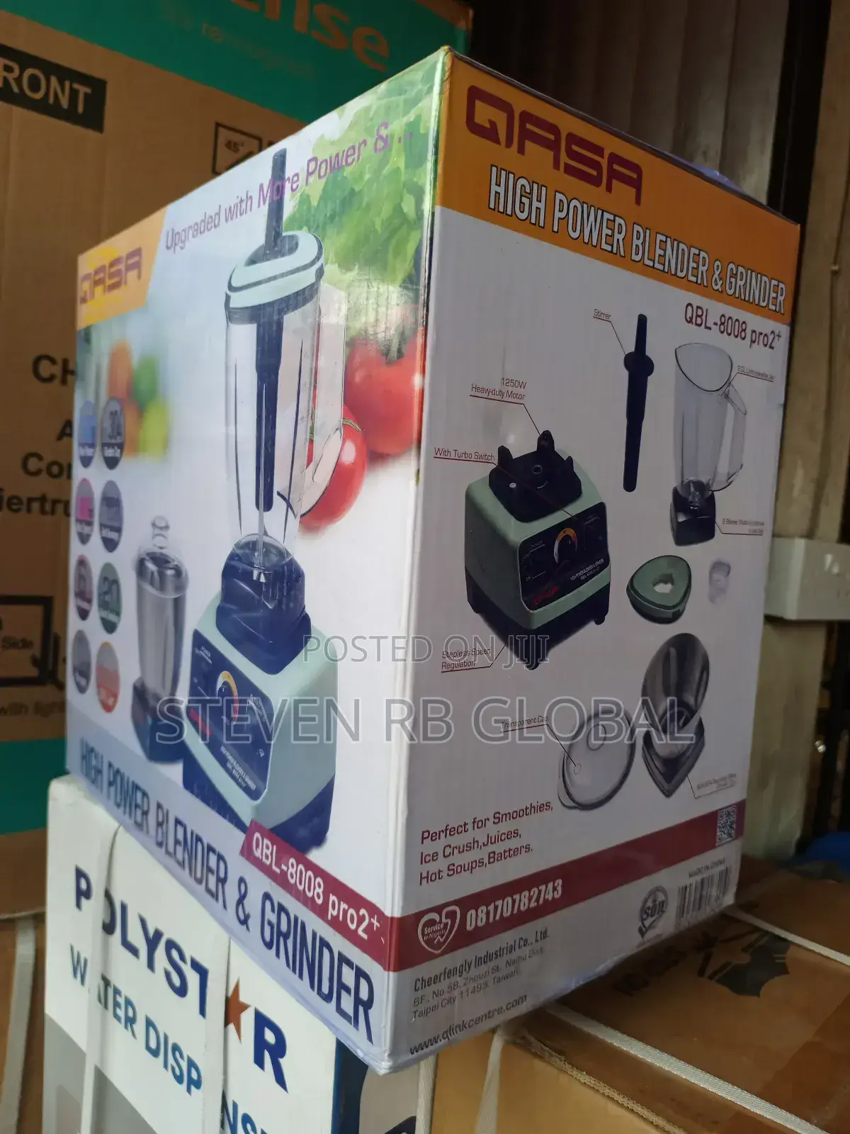 Qasa High Power Blender Grinder (Qbl-8008 Pro2+) – 1200w