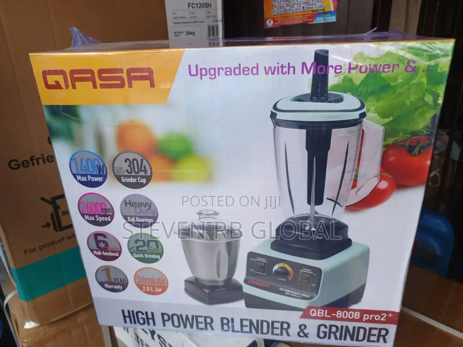 Qasa High Power Blender Grinder (Qbl-8008 Pro2+) – 1200w