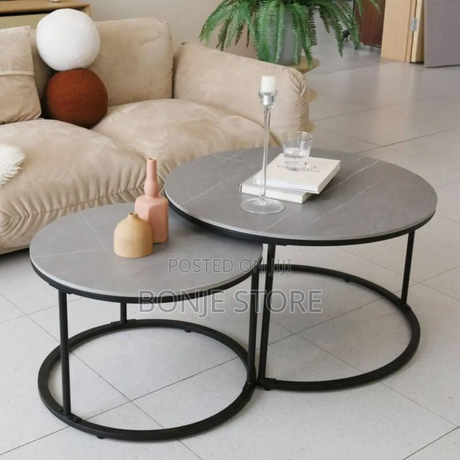 2pcs Marble Colour Top Nordic Center Table