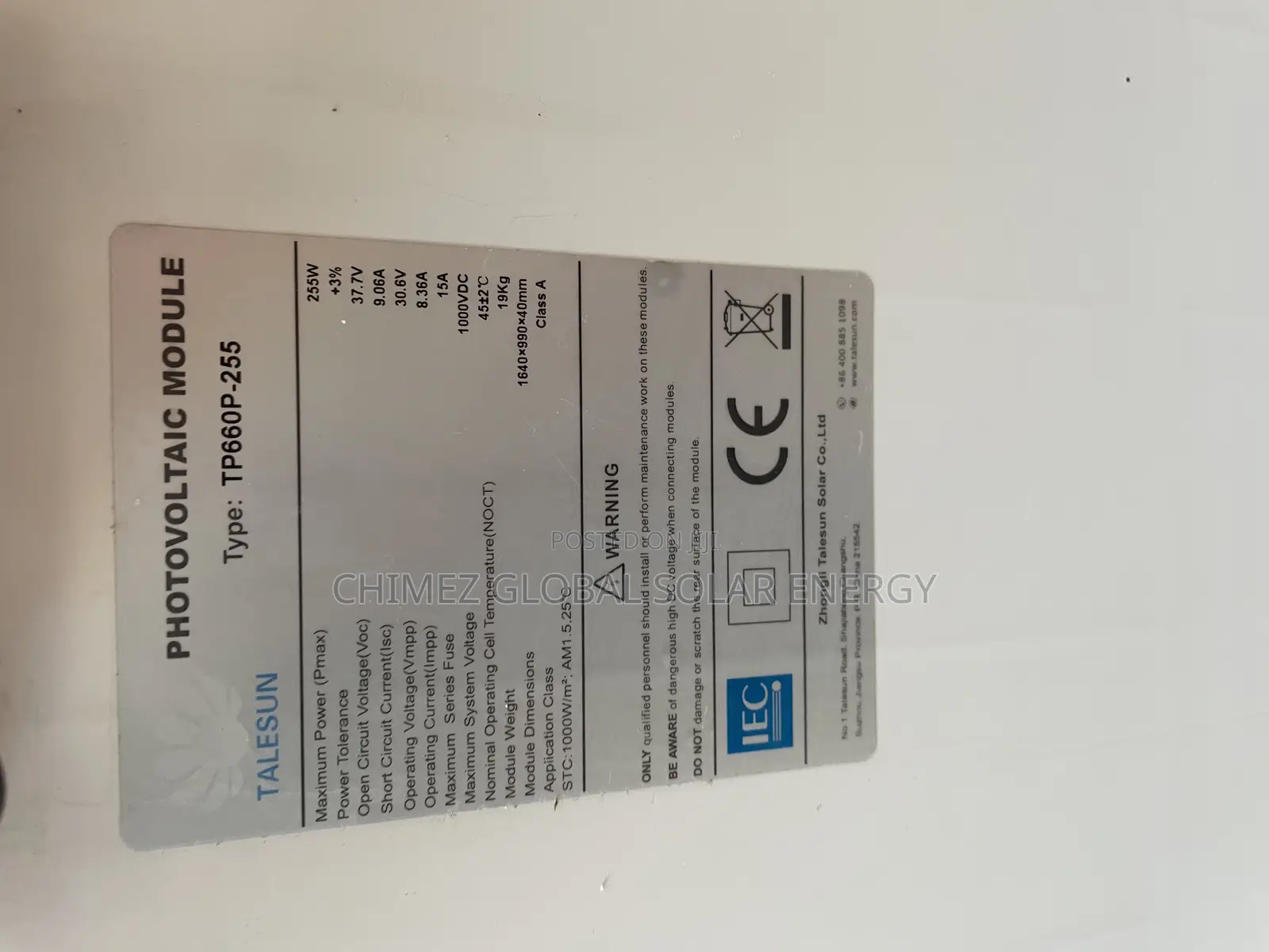 255watts Photovoltaic Solar Panels