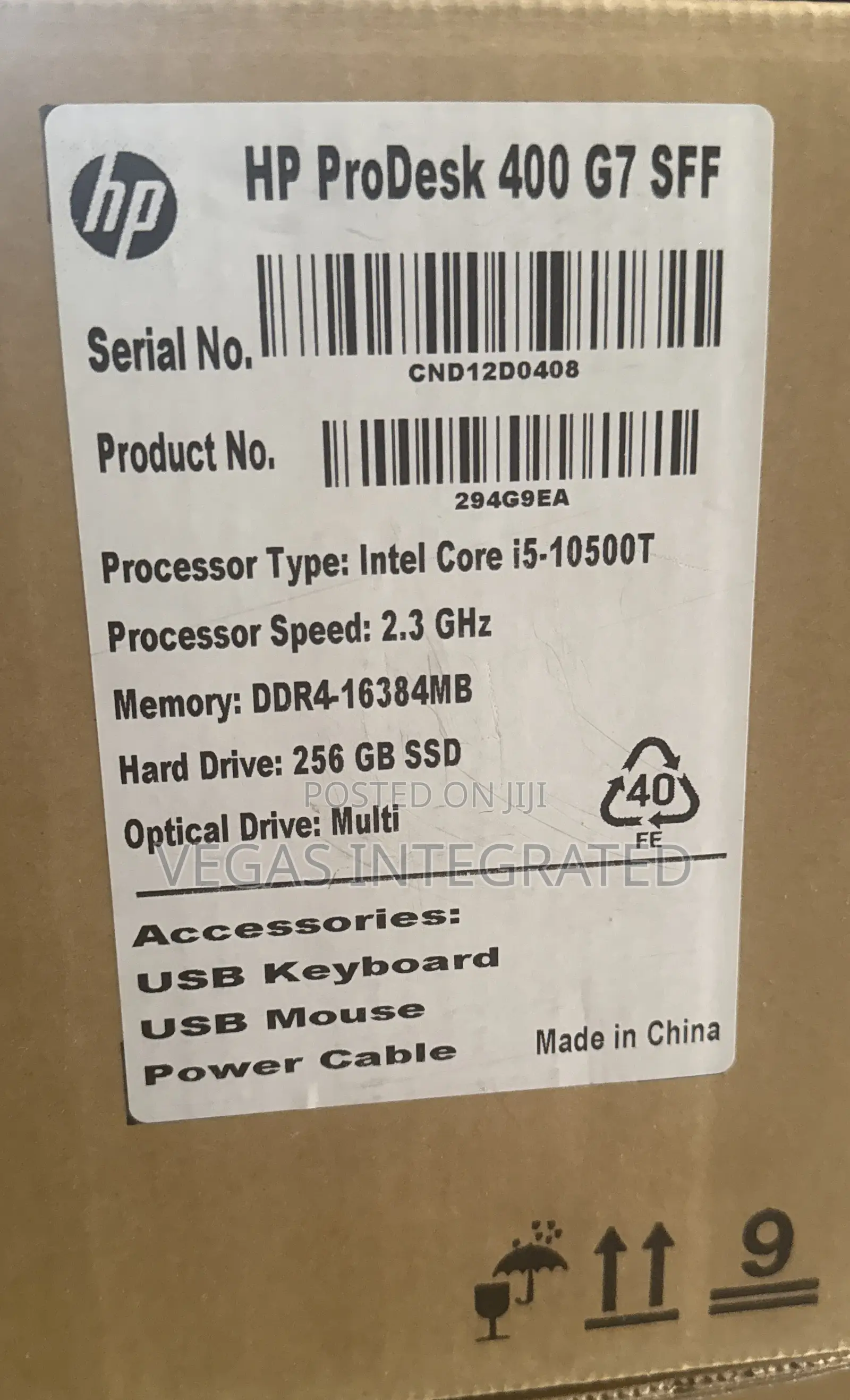 New Desktop Computer HP 400 G7 16GB Intel Core i5 SSD 256GB