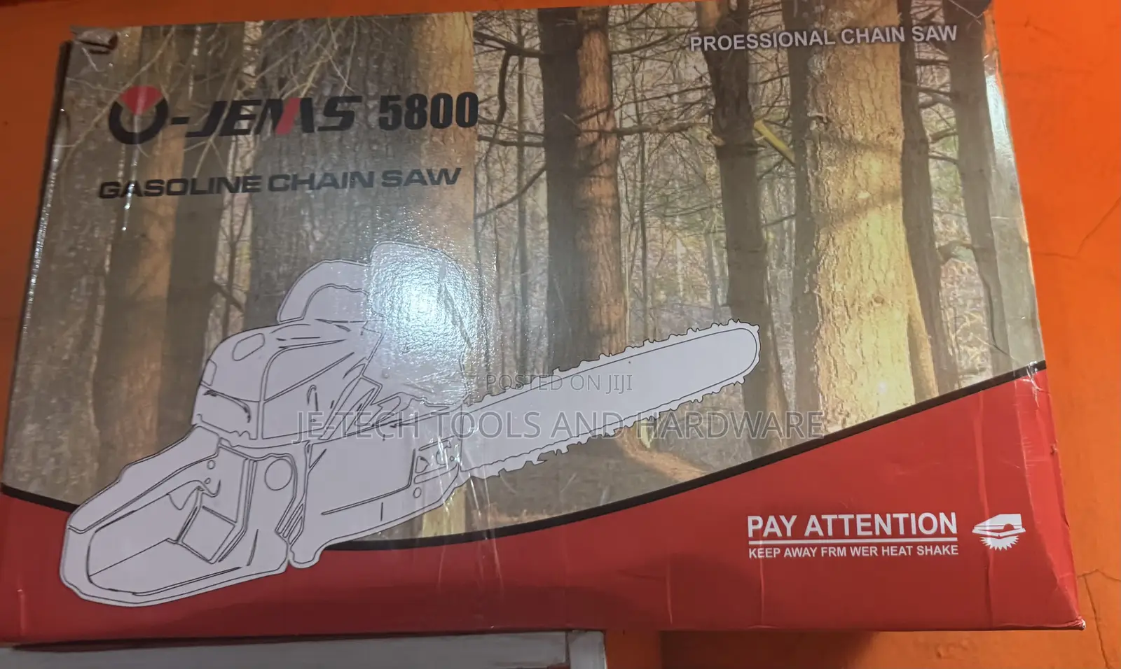 O-jens 5800 Professional Gasoline Chainsaw 22”