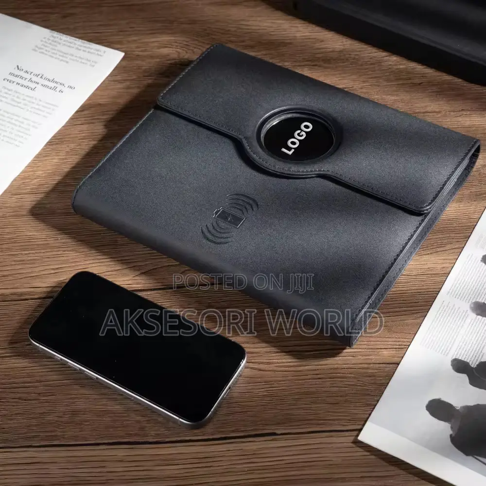 Smart Notebook With Power Bank Wireless Charging Phone Stand