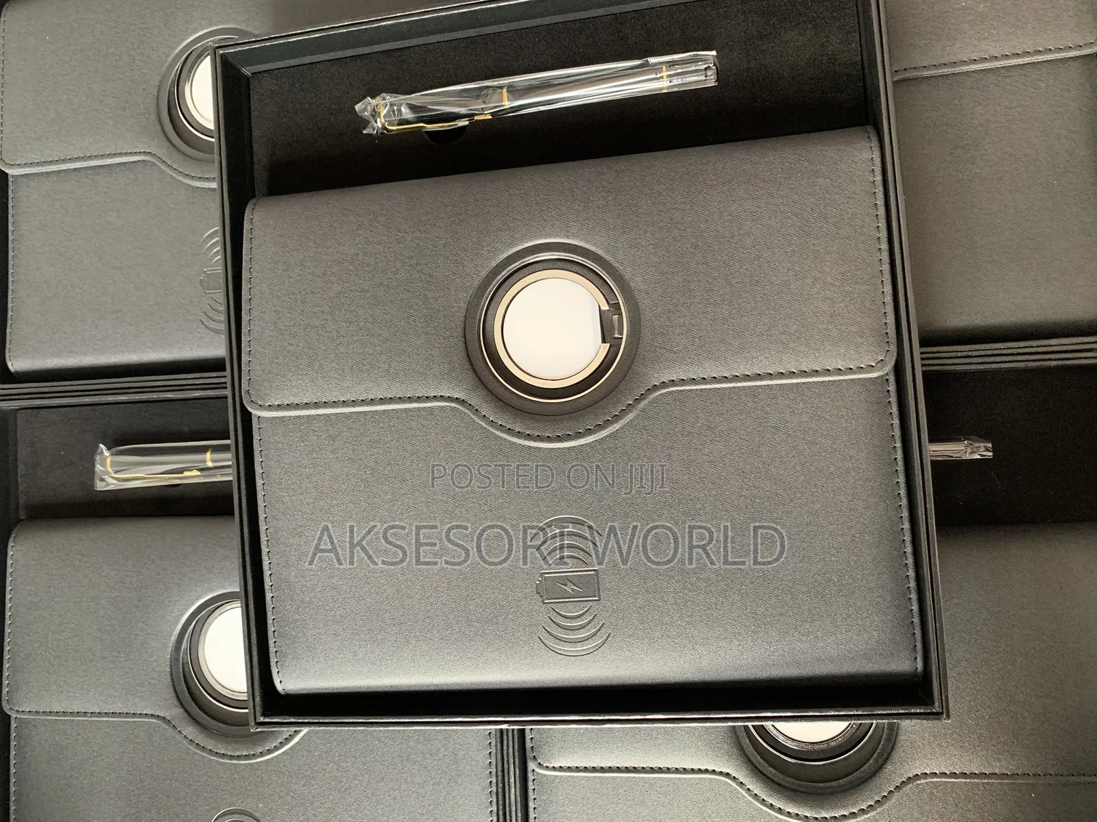 Smart Notebook With Power Bank Wireless Charging Phone Stand