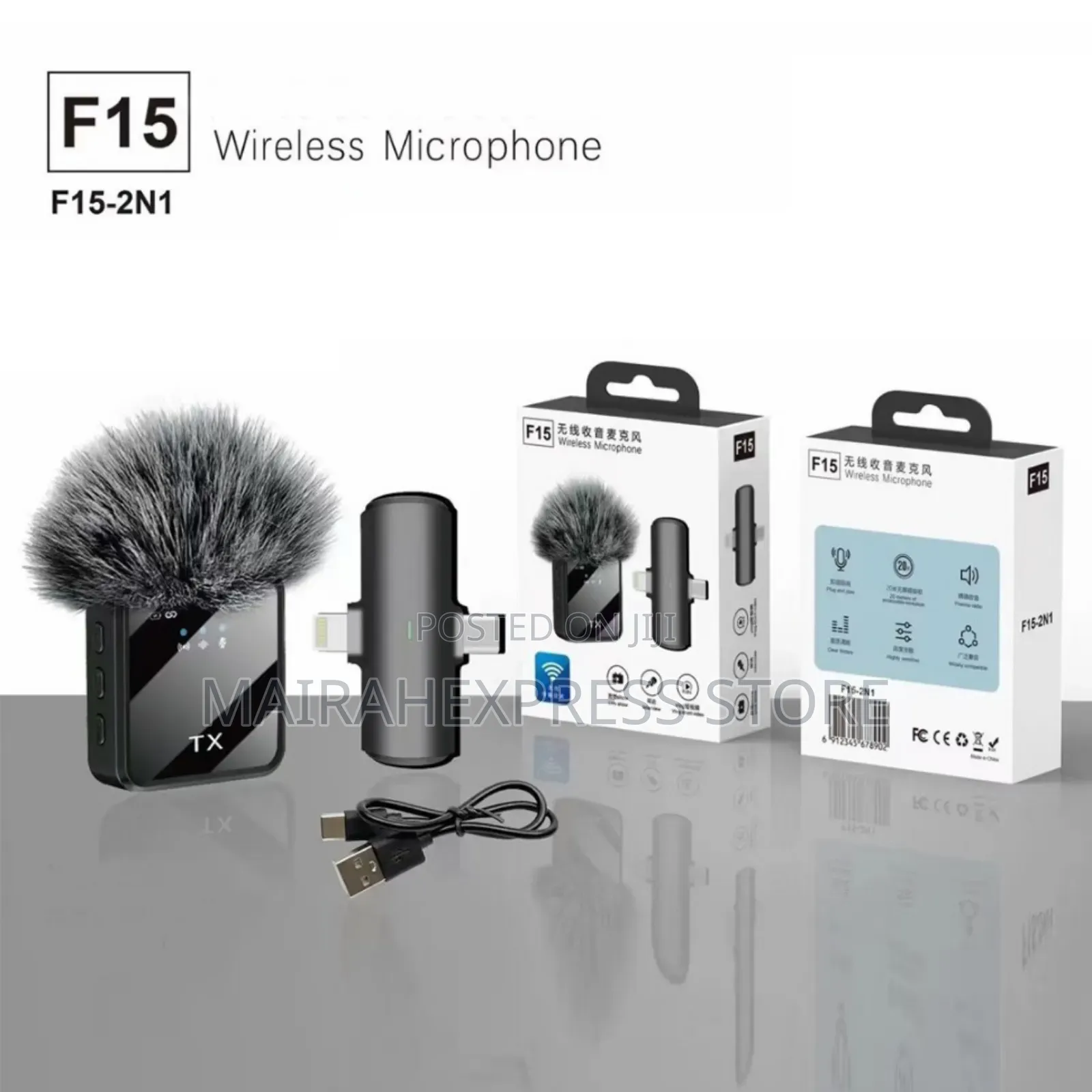 F15-2 Wireless Lavalier Microphone With Noise Reduction (2st7)