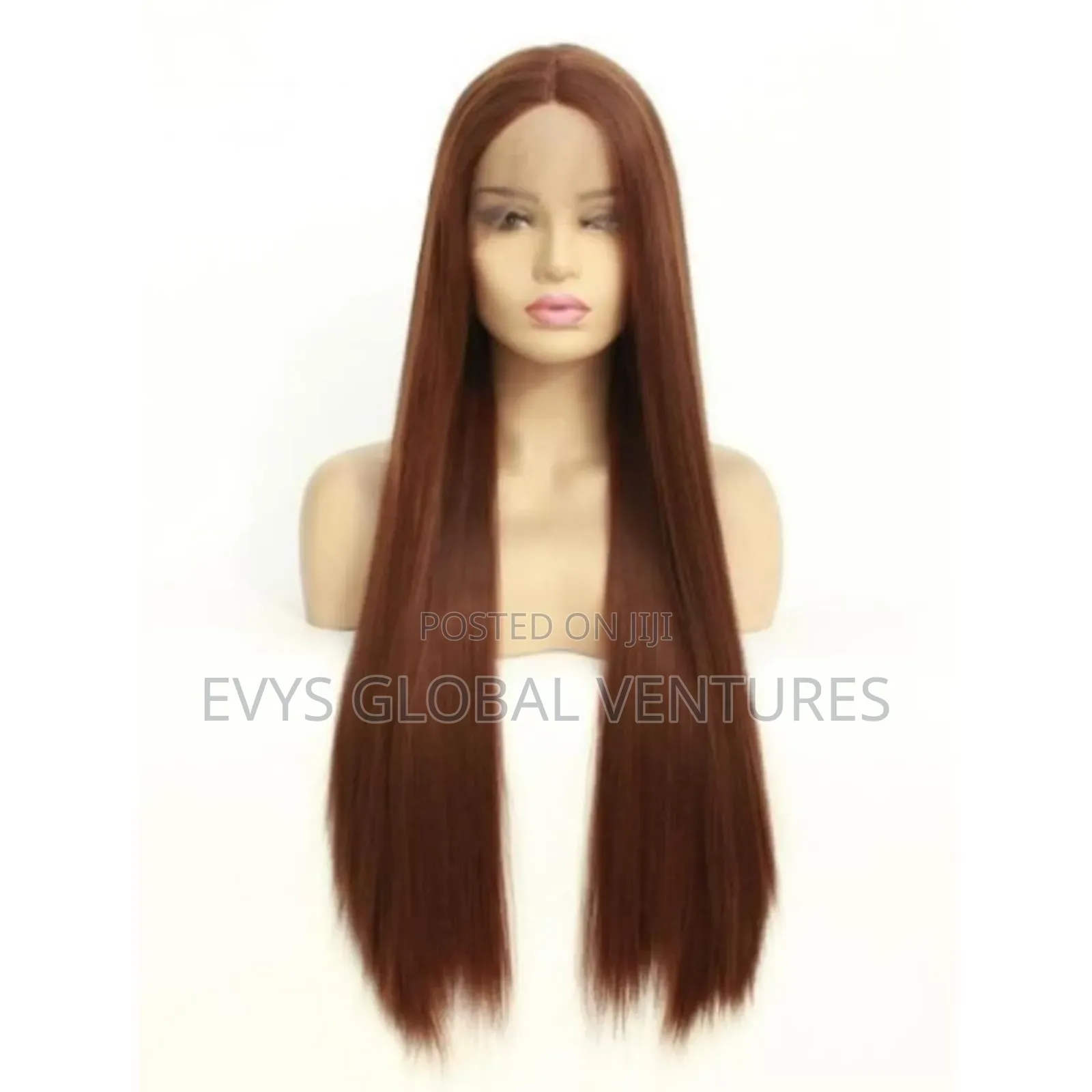 28" Full Lace Long Wig Human Hair - Brown