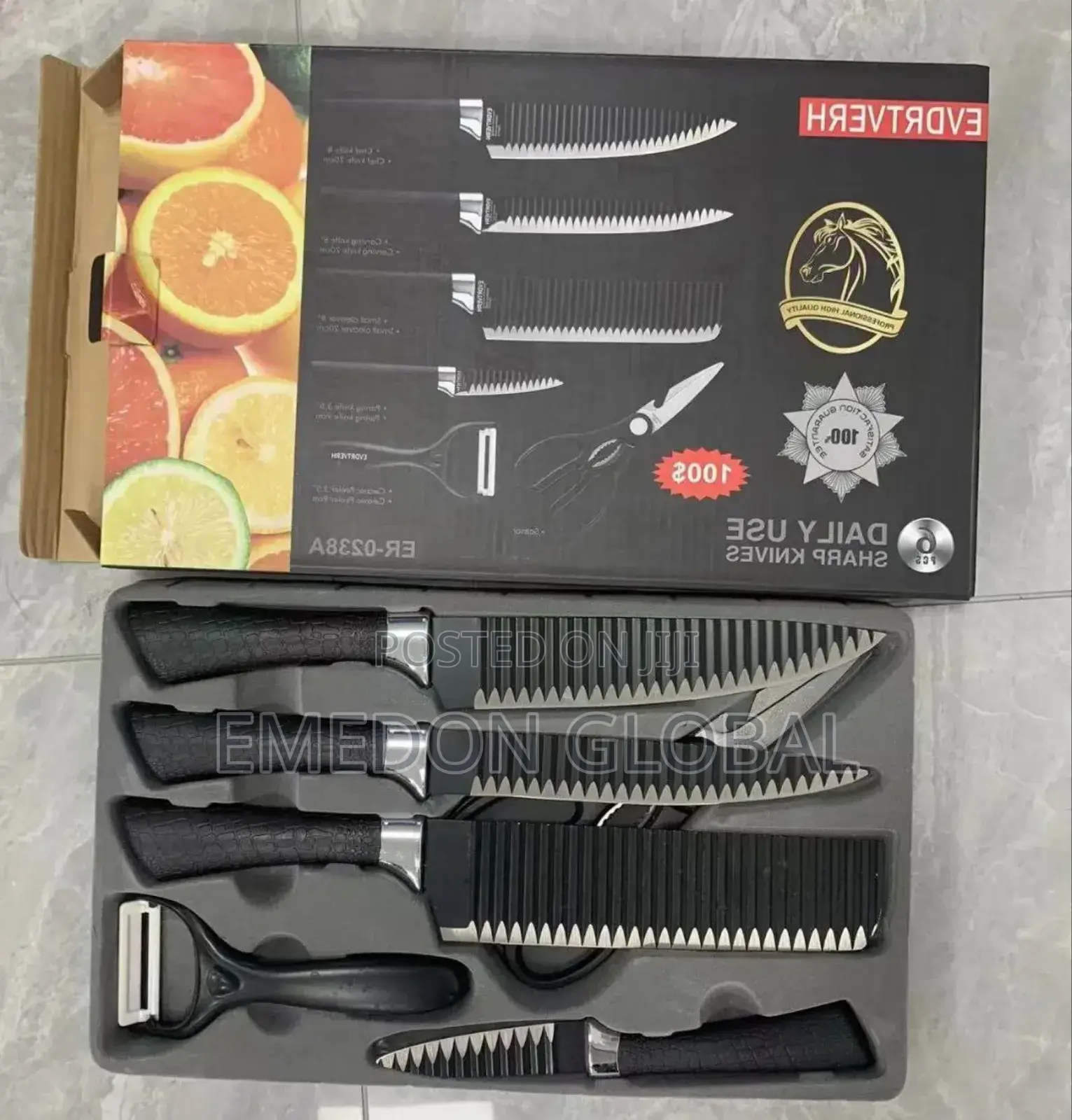 6pcs Wavy Knife Set