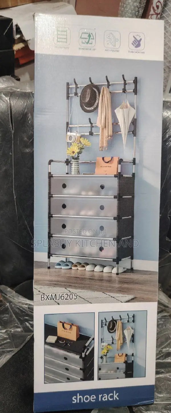 Multifunctional Shoe Rack and Hat Rack With Cover