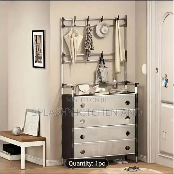 Multifunctional Shoe Rack and Hat Rack With Cover