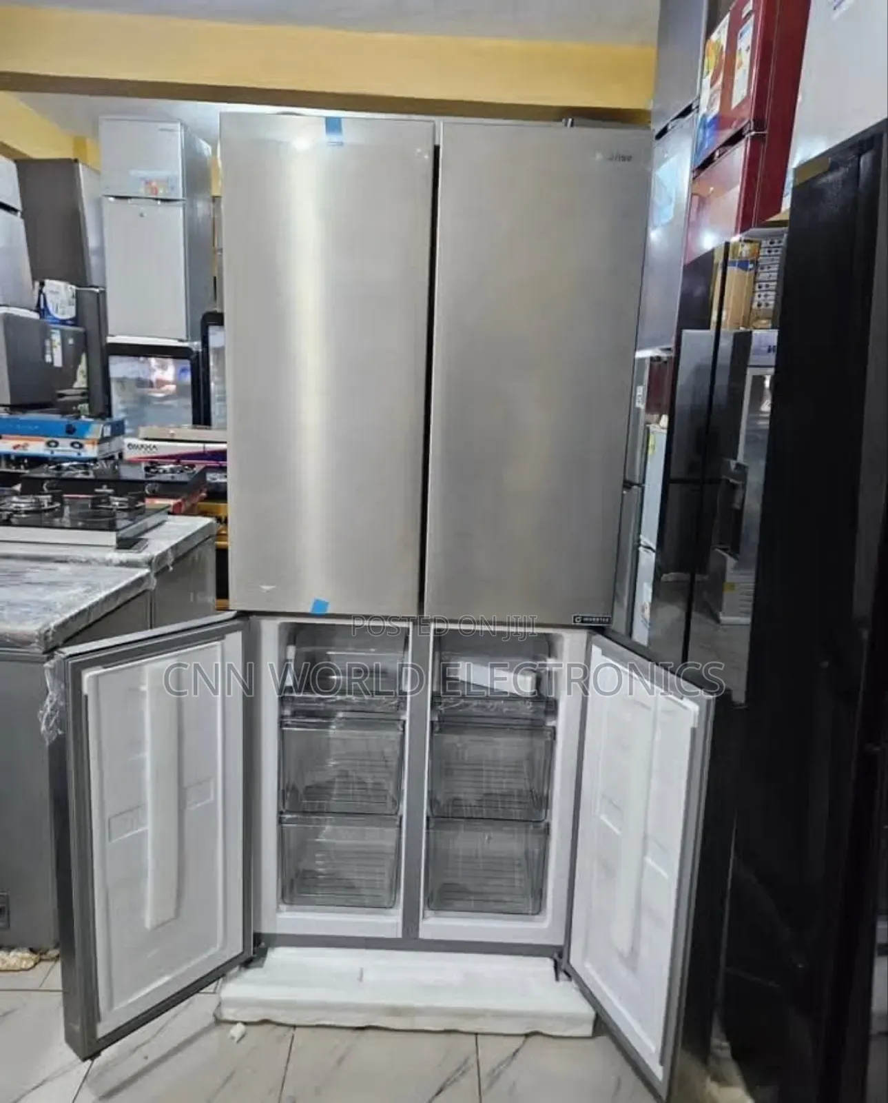 New Hisense 634l Bottom Freezer Four Door Inverter Side By Side Fridge