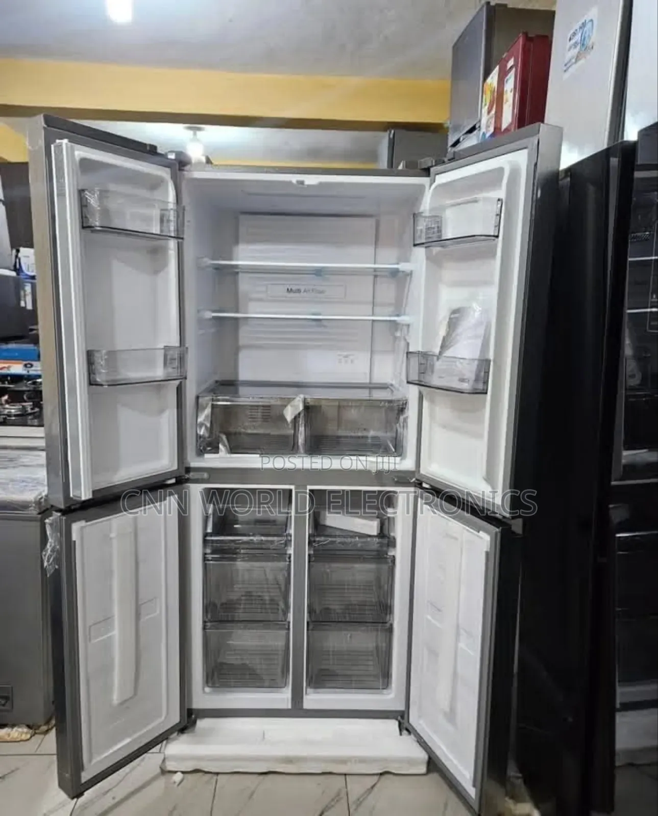New Hisense 634l Bottom Freezer Four Door Inverter Side By Side Fridge