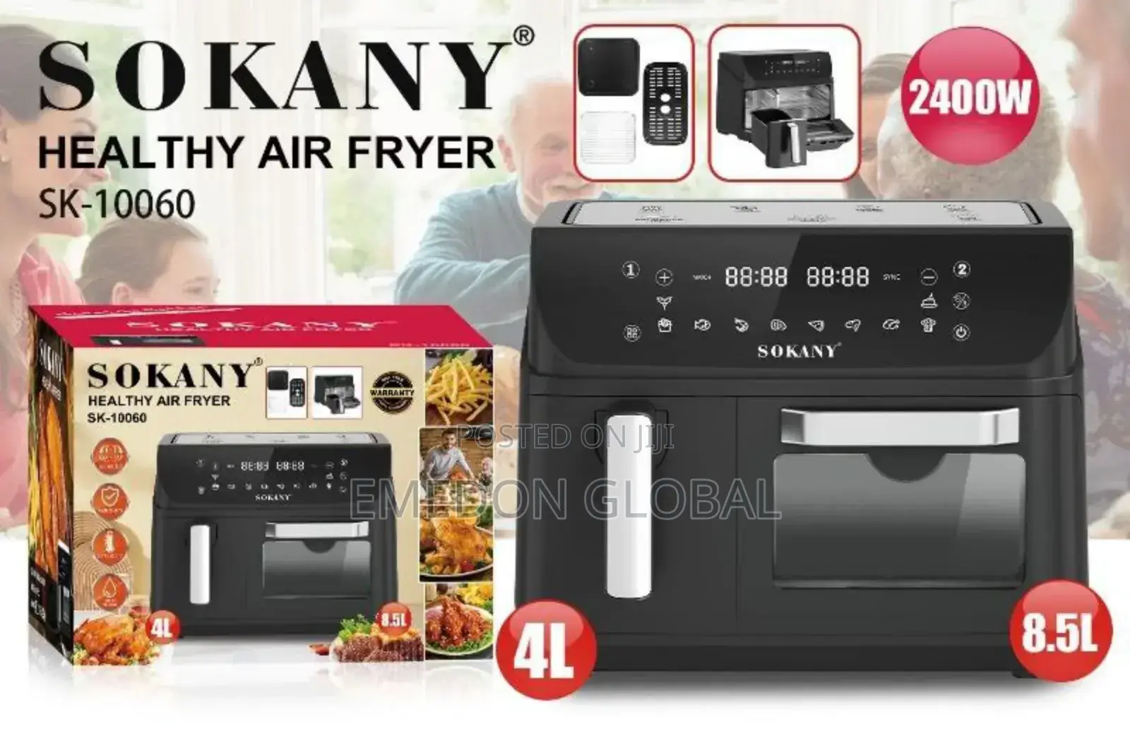 Sokany 12.5l Dual Door Air Fryer