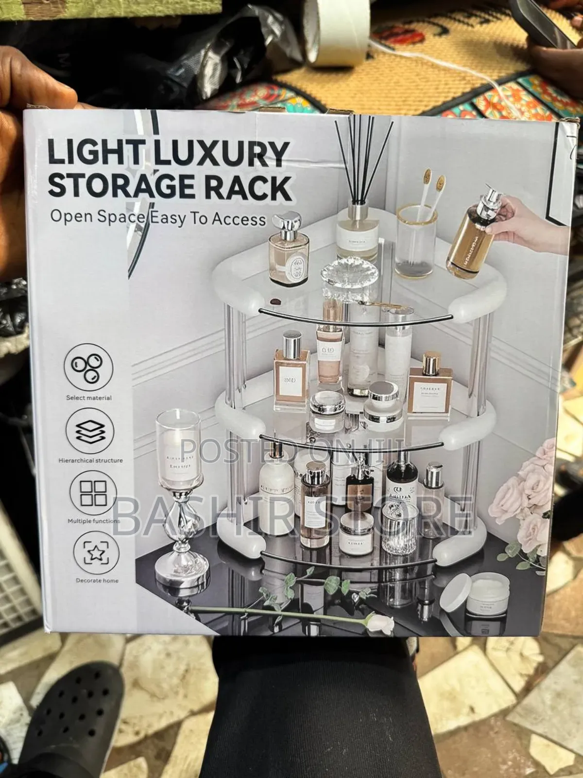 3 Tiers Corner Storage Organizer for Bathroom Kitchen Office