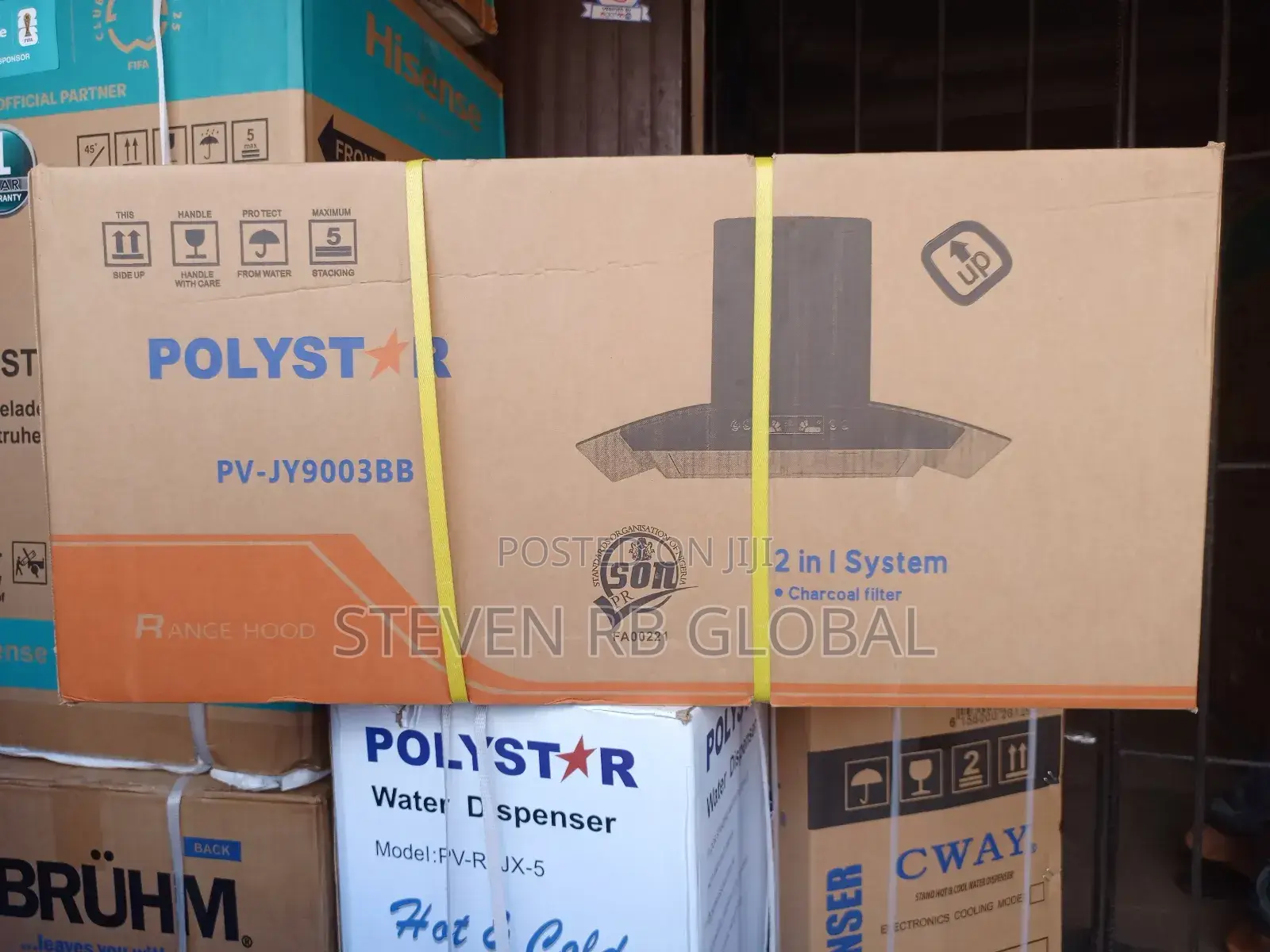 Polystar 90x60 Range Hood With Carbon/Charcoal Filter Mode Pv-Jy9003bb