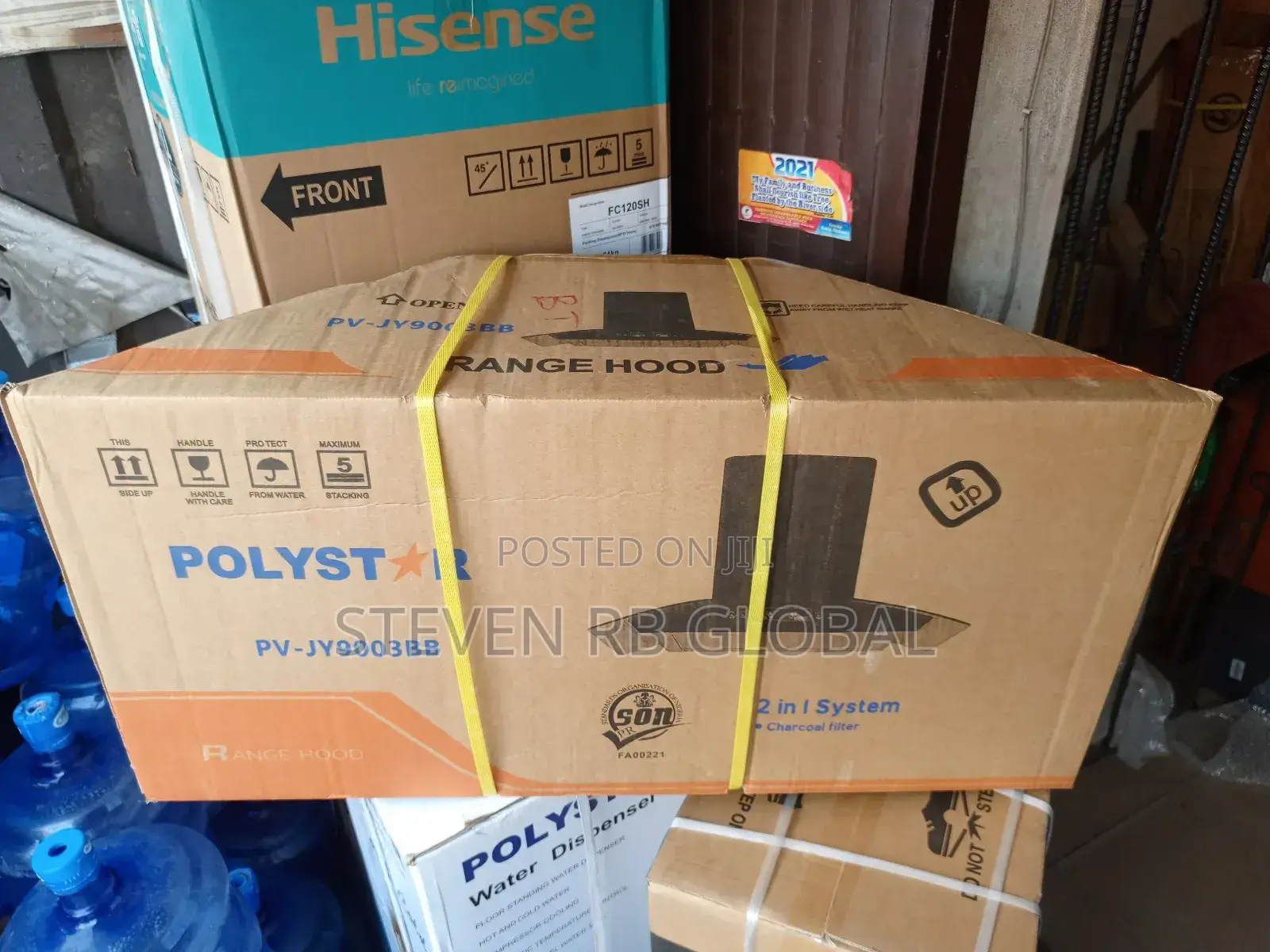 Polystar 90x60 Range Hood With Carbon/Charcoal Filter Mode Pv-Jy9003bb