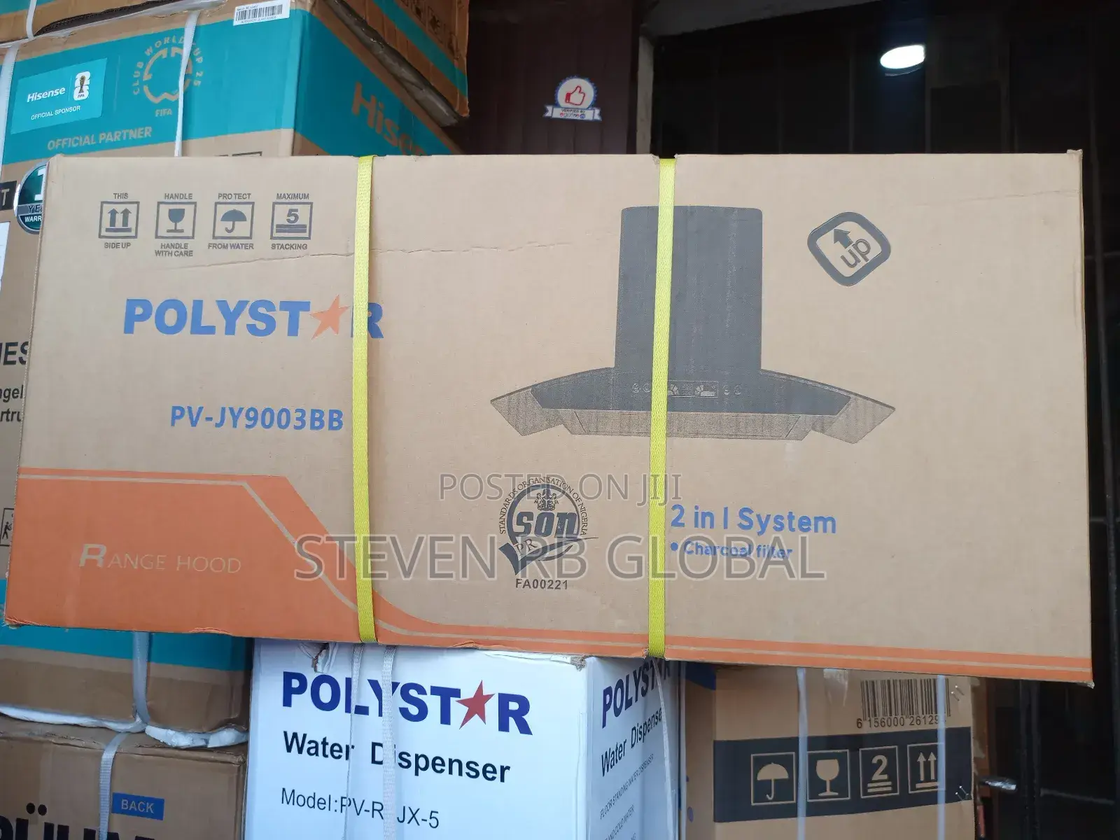 Polystar 90x60 Range Hood With Carbon/Charcoal Filter Mode Pv-Jy9003bb