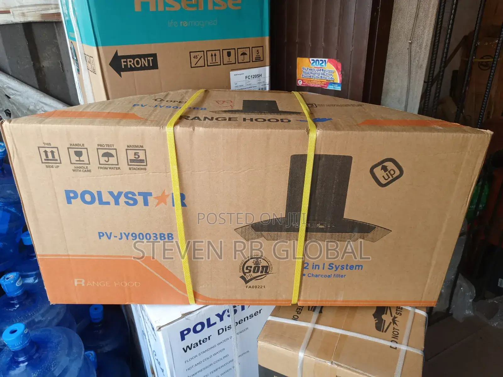 Polystar 90x60 Range Hood With Carbon/Charcoal Filter Mode Pv-Jy9003bb