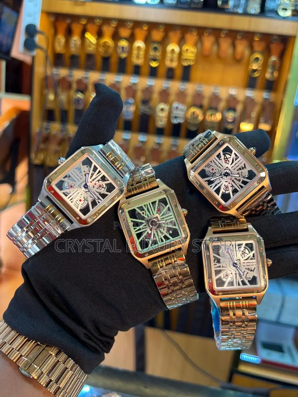 Cartier Quality Luxury Men Chain Strap Wristwatch