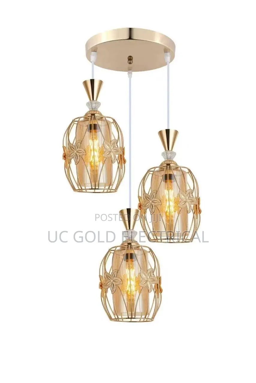 1/3 Heads Vintage Pendant Light Modern Wood Hanging Lamp Industrial