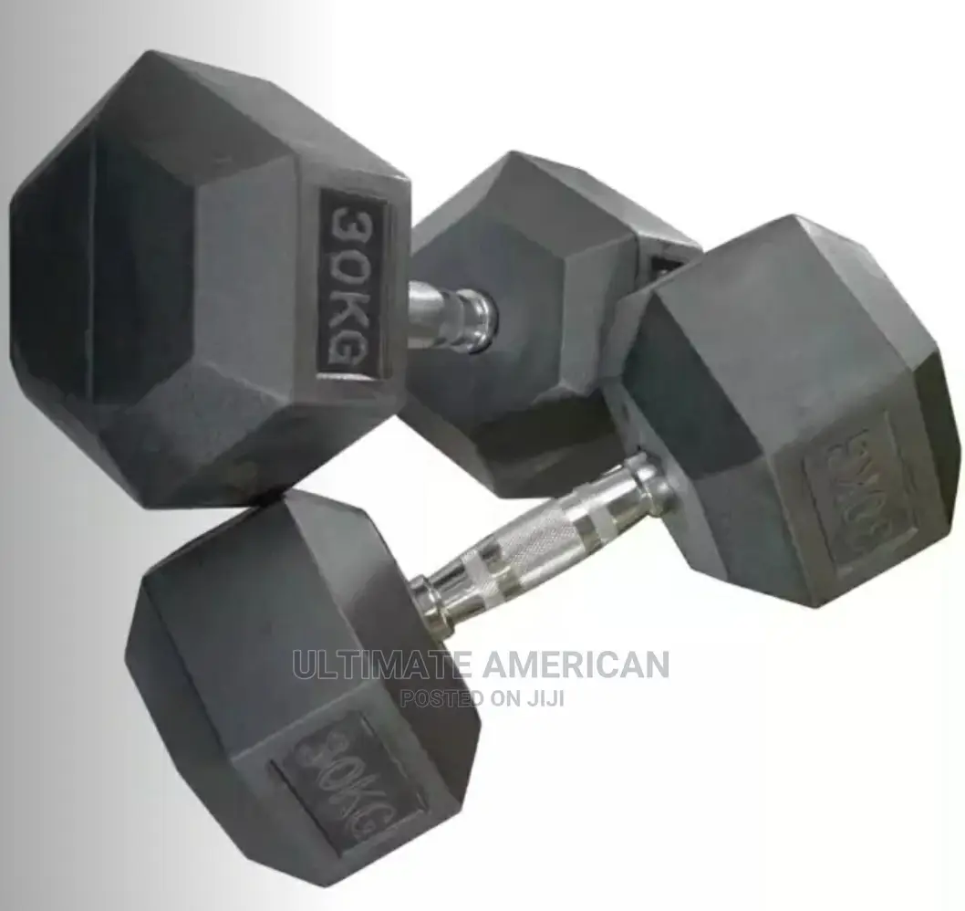 Brand New Rubber 30kg Dumbbell
