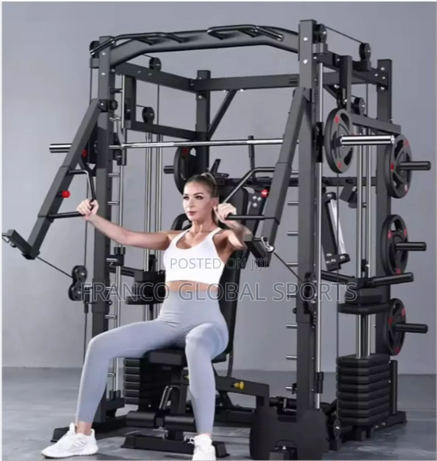 Smith Machine Power Cage Squat Rack Fitness Home Gym