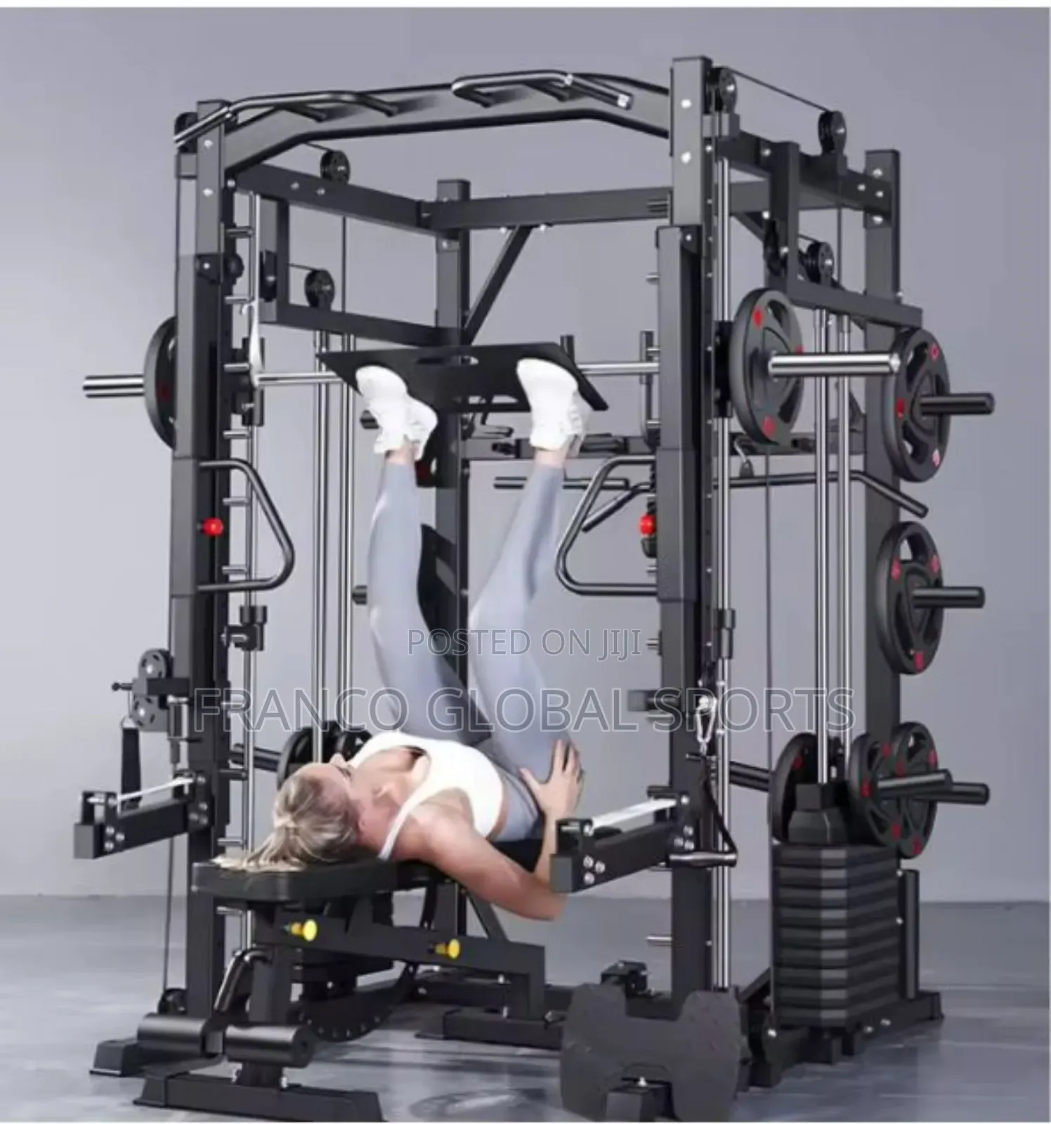 Smith Machine Power Cage Squat Rack Fitness Home Gym
