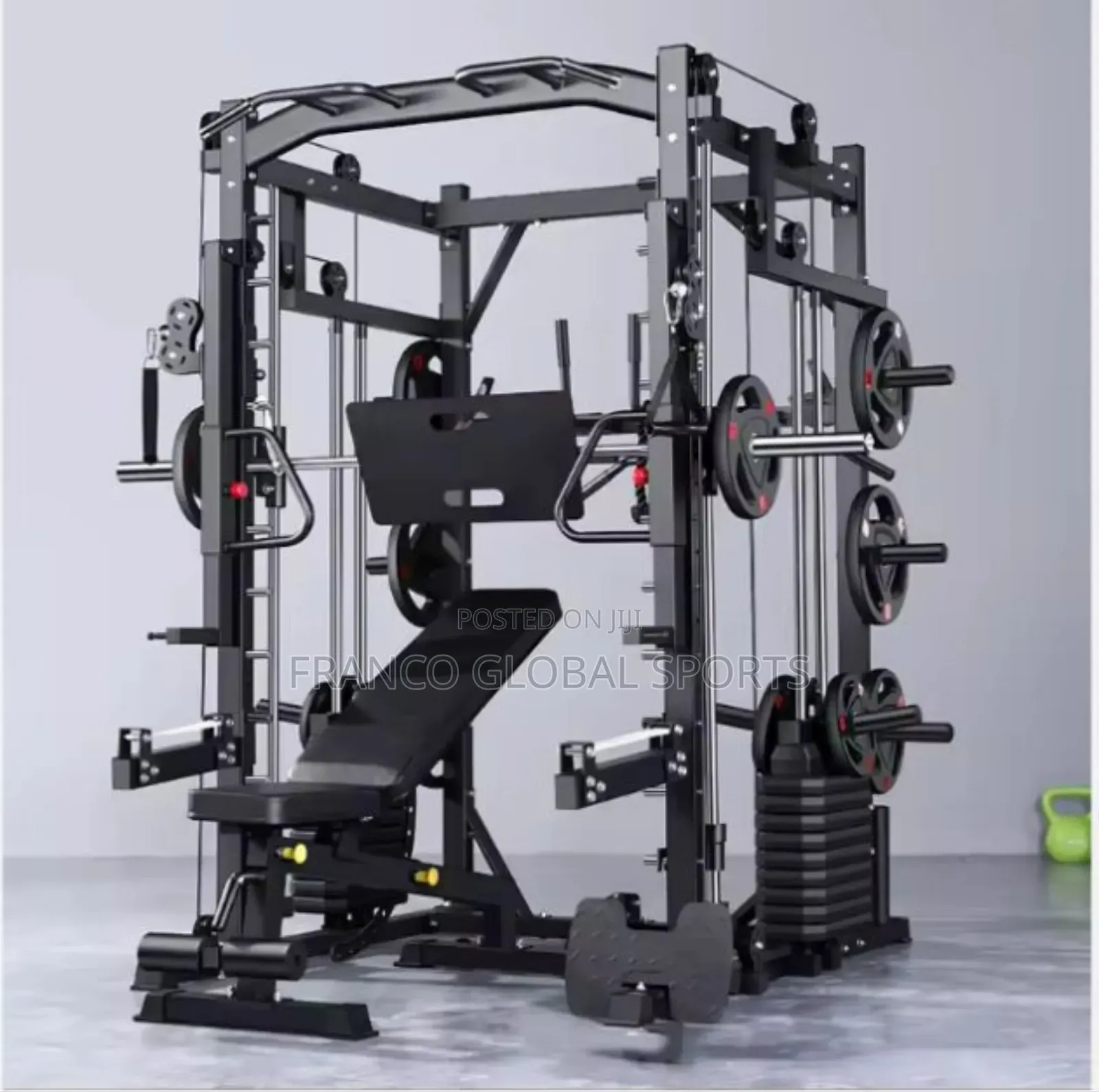 Smith Machine Power Cage Squat Rack Fitness Home Gym