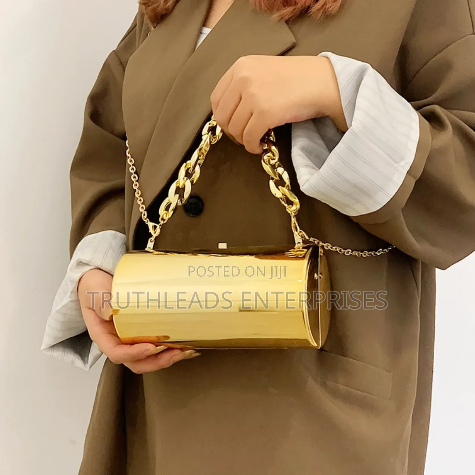 Gold Glossy Women Clutch Party Purse/Handbag