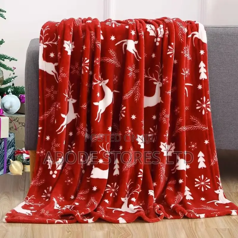 150x200cm Reindeer Soft Fleece Christmas Throw Blanket