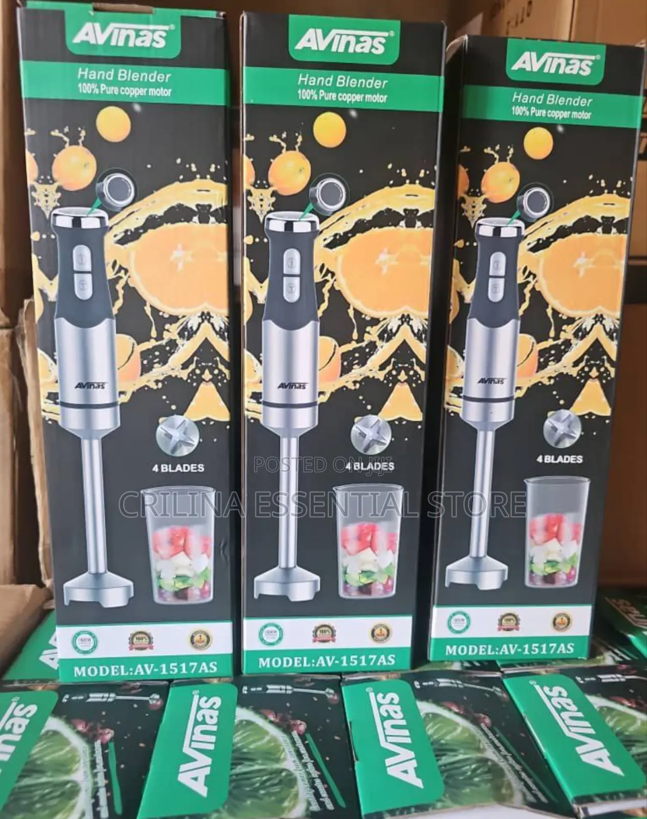 Avinas Hand Blender, 100% Pure Copper Motor