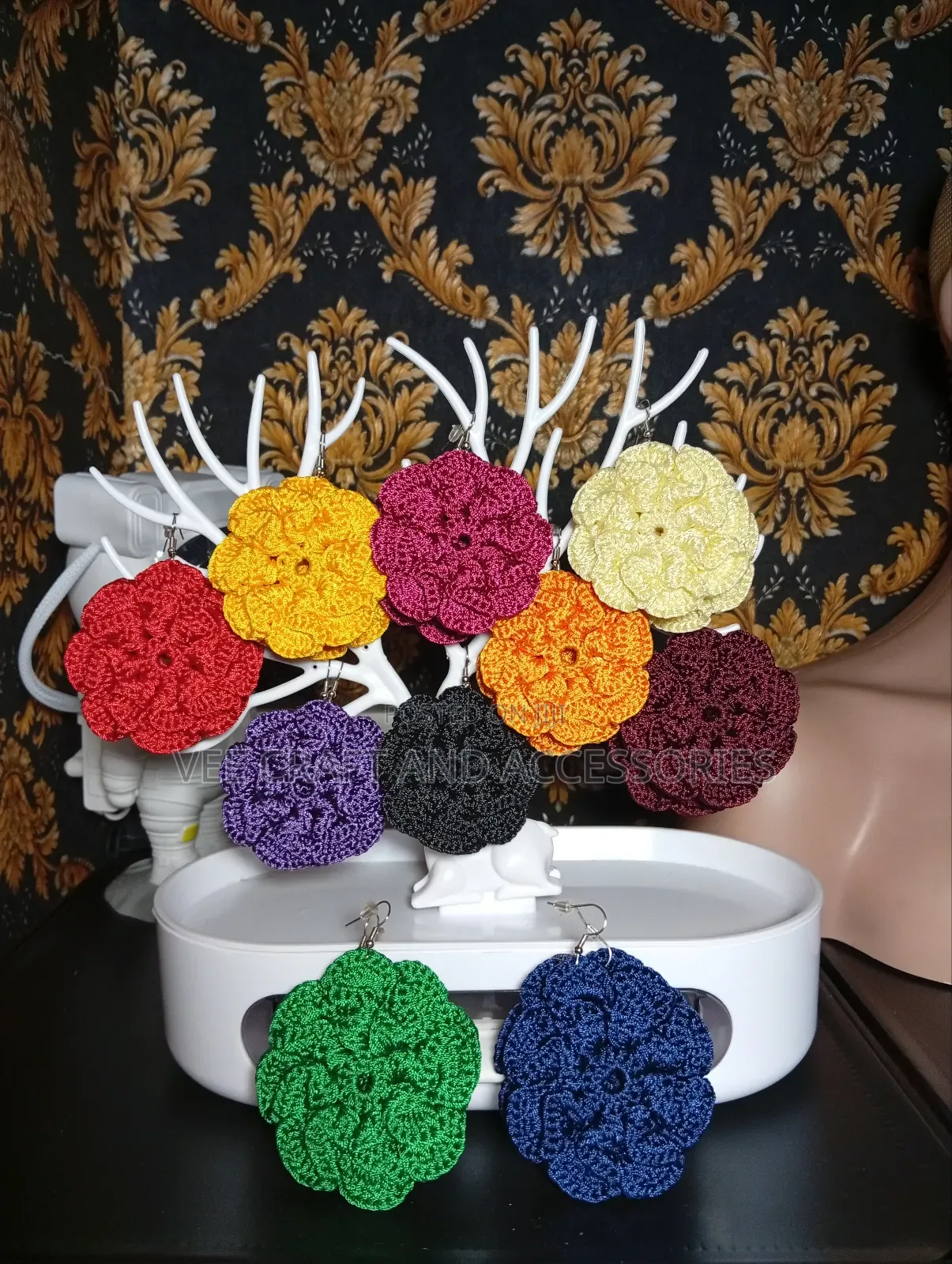 Crochet Flower Earrings