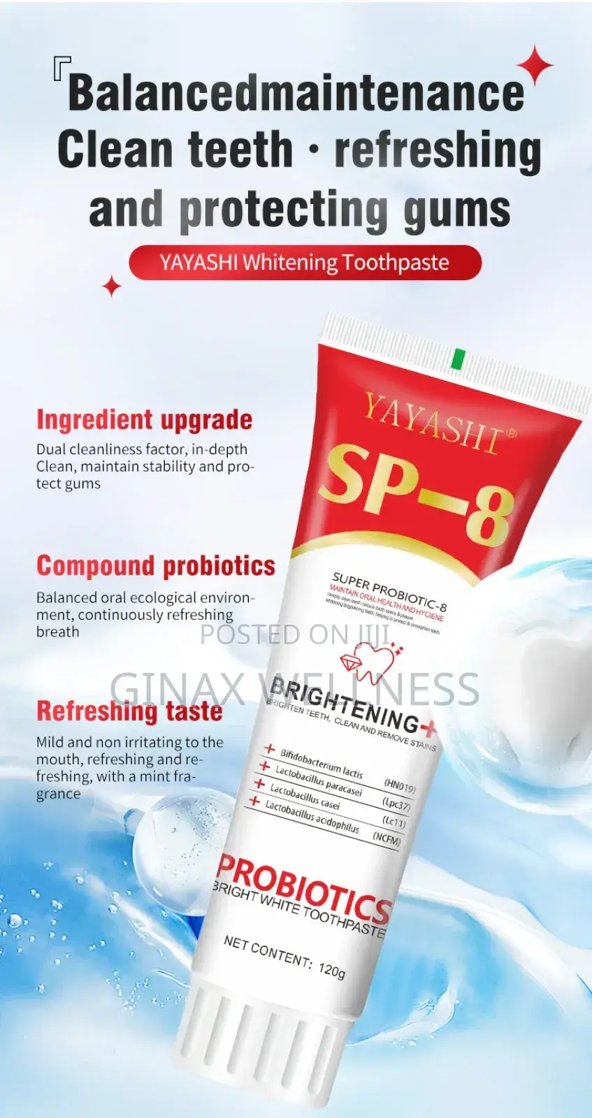 Yayashi Sp-8 Probiotic Toothpaste (120g)