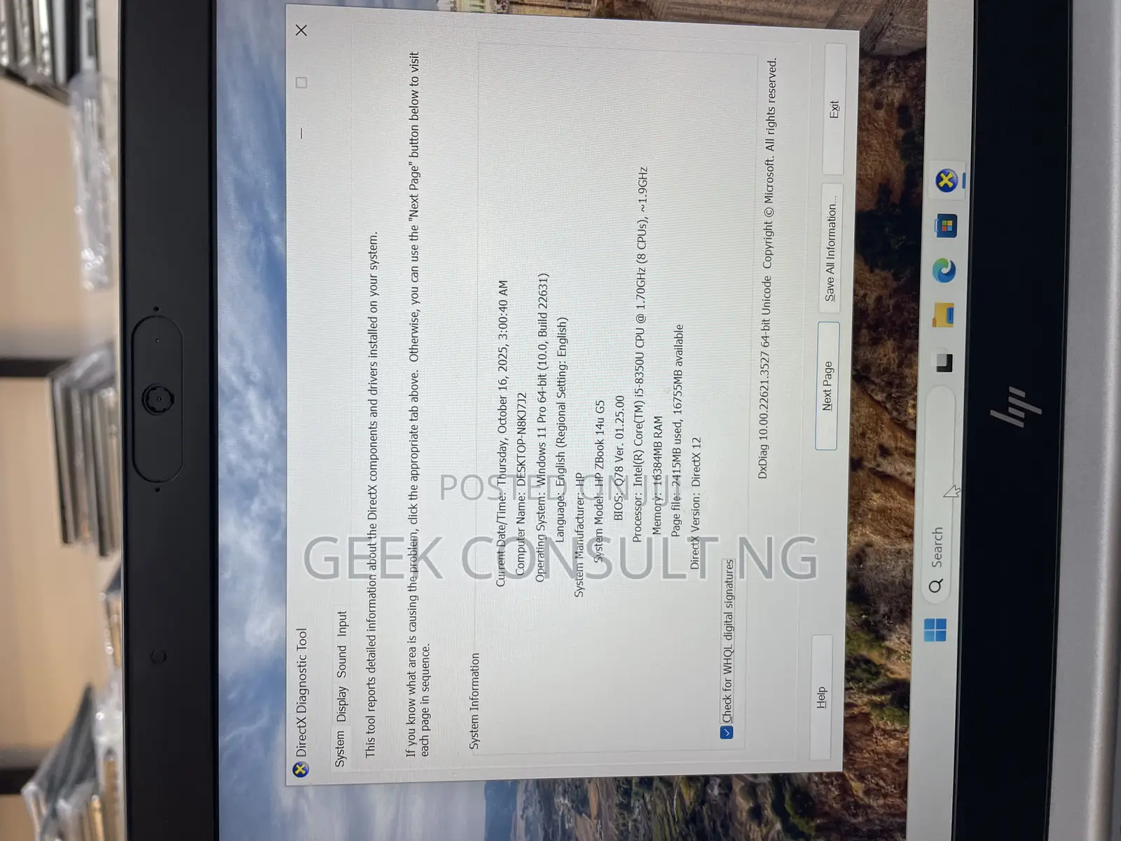 Laptop HP ZBook 14 16GB Intel Core i5 SSD 256GB