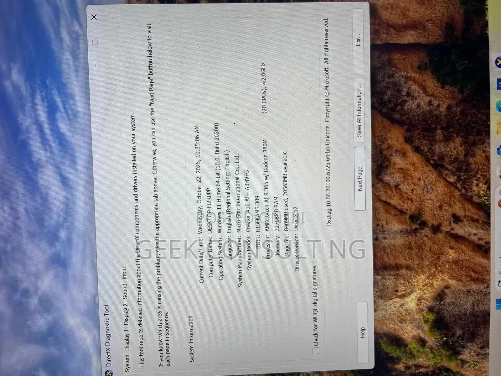 Laptop MSI 32GB AMD Ryzen 9 SSD 2T