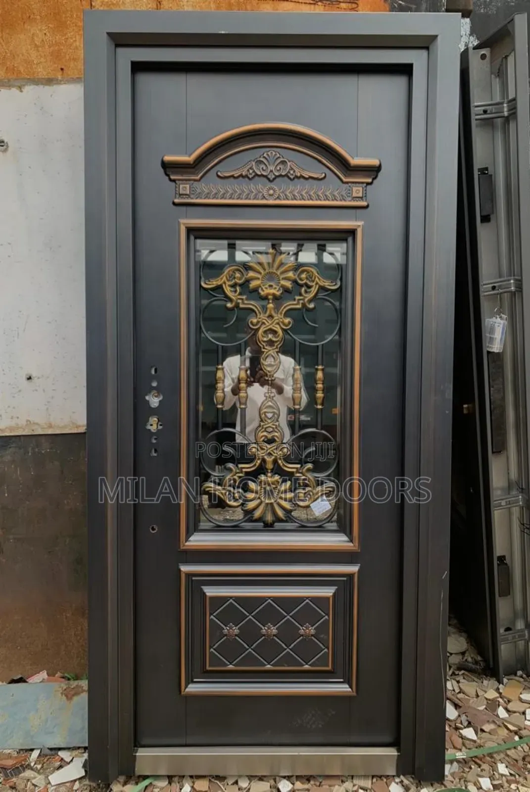 3ft Copper Glass Security Door
