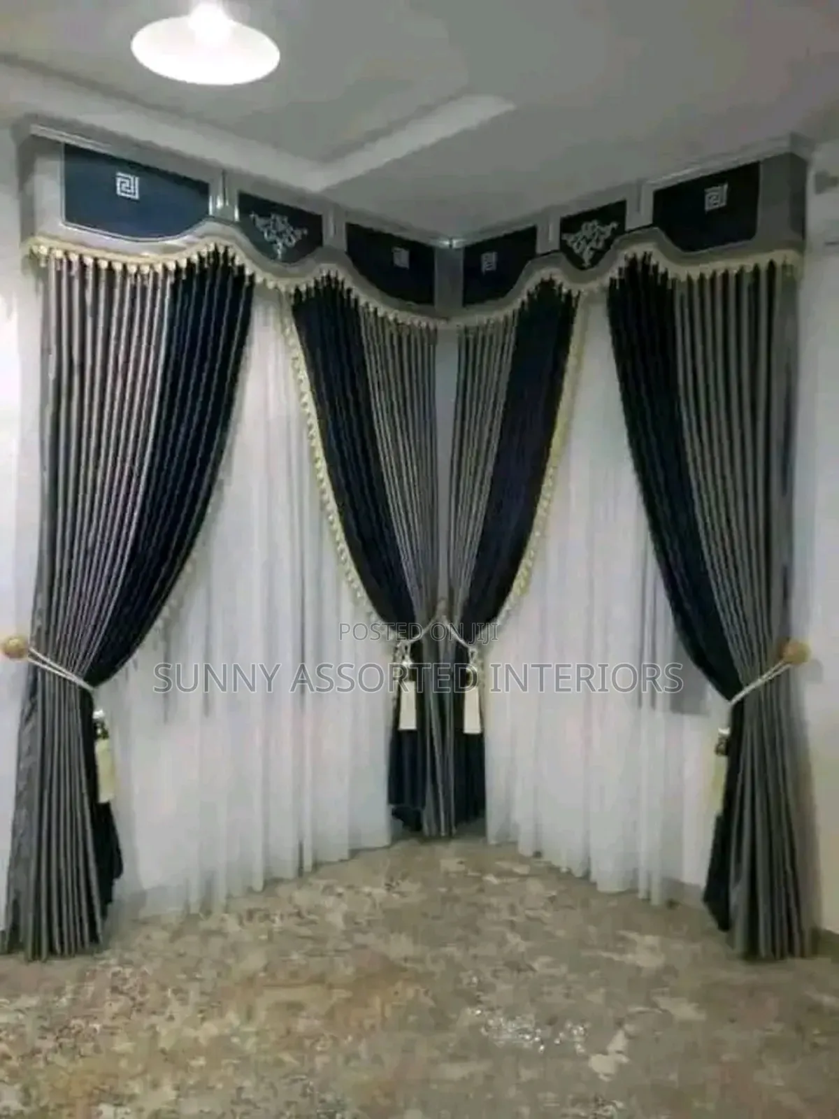 Turkish Curtains Combination With Bord