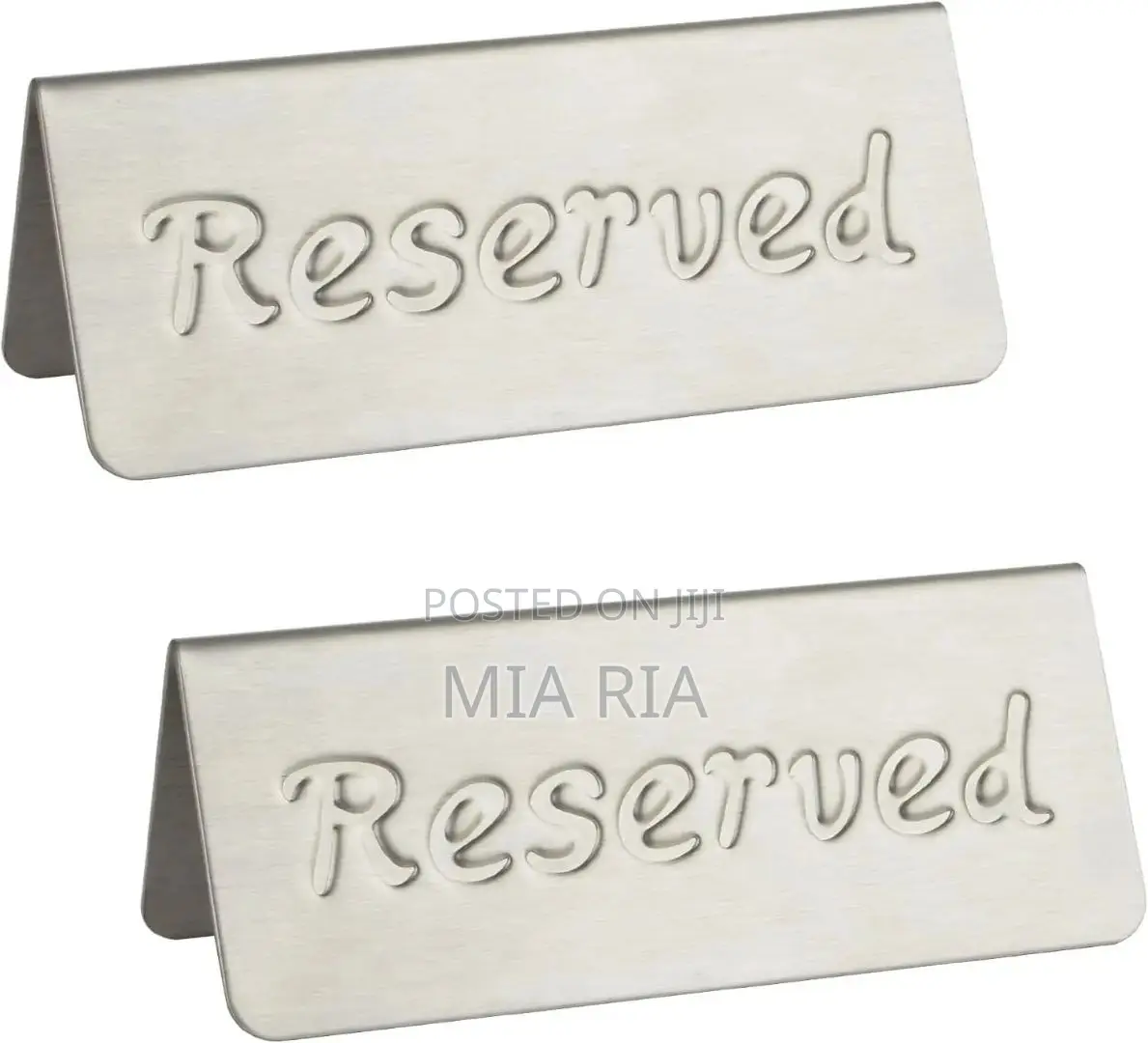 Stainless Steel Table Top Reserved Sign