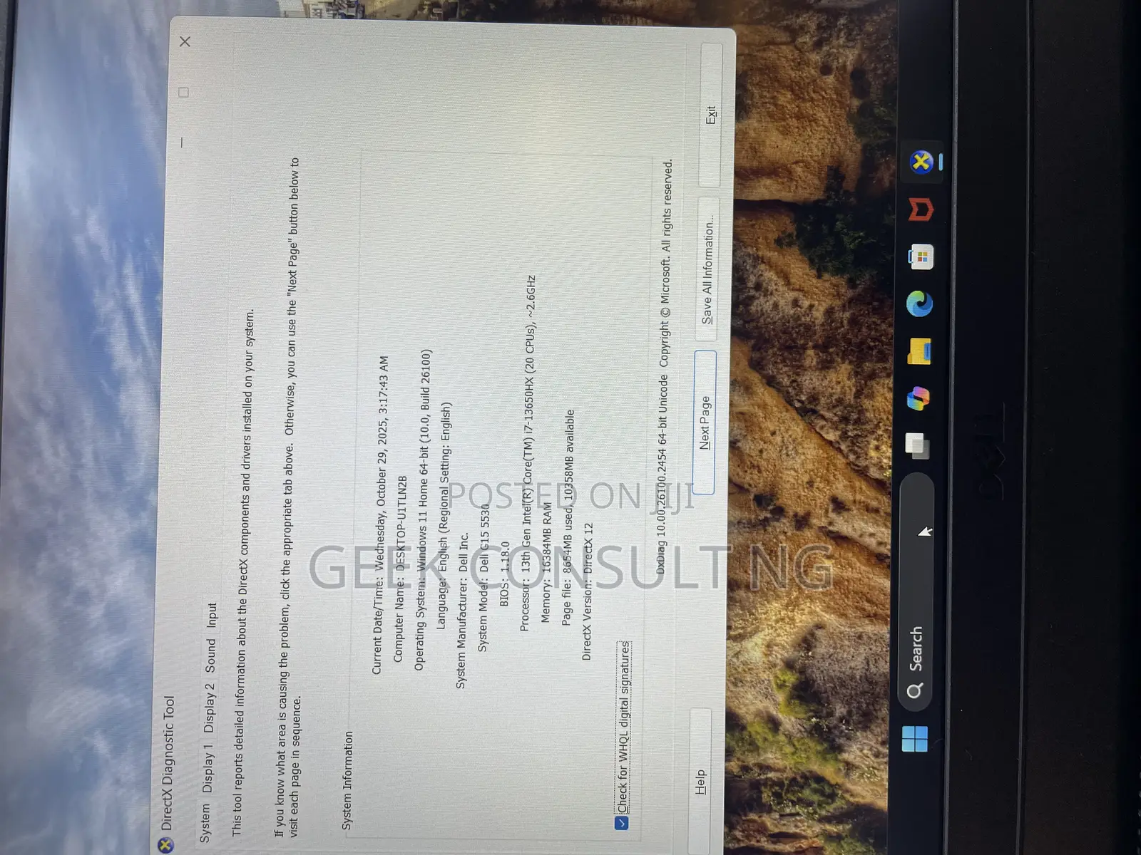 Laptop Dell 16GB Intel Core i7 SSD 1T