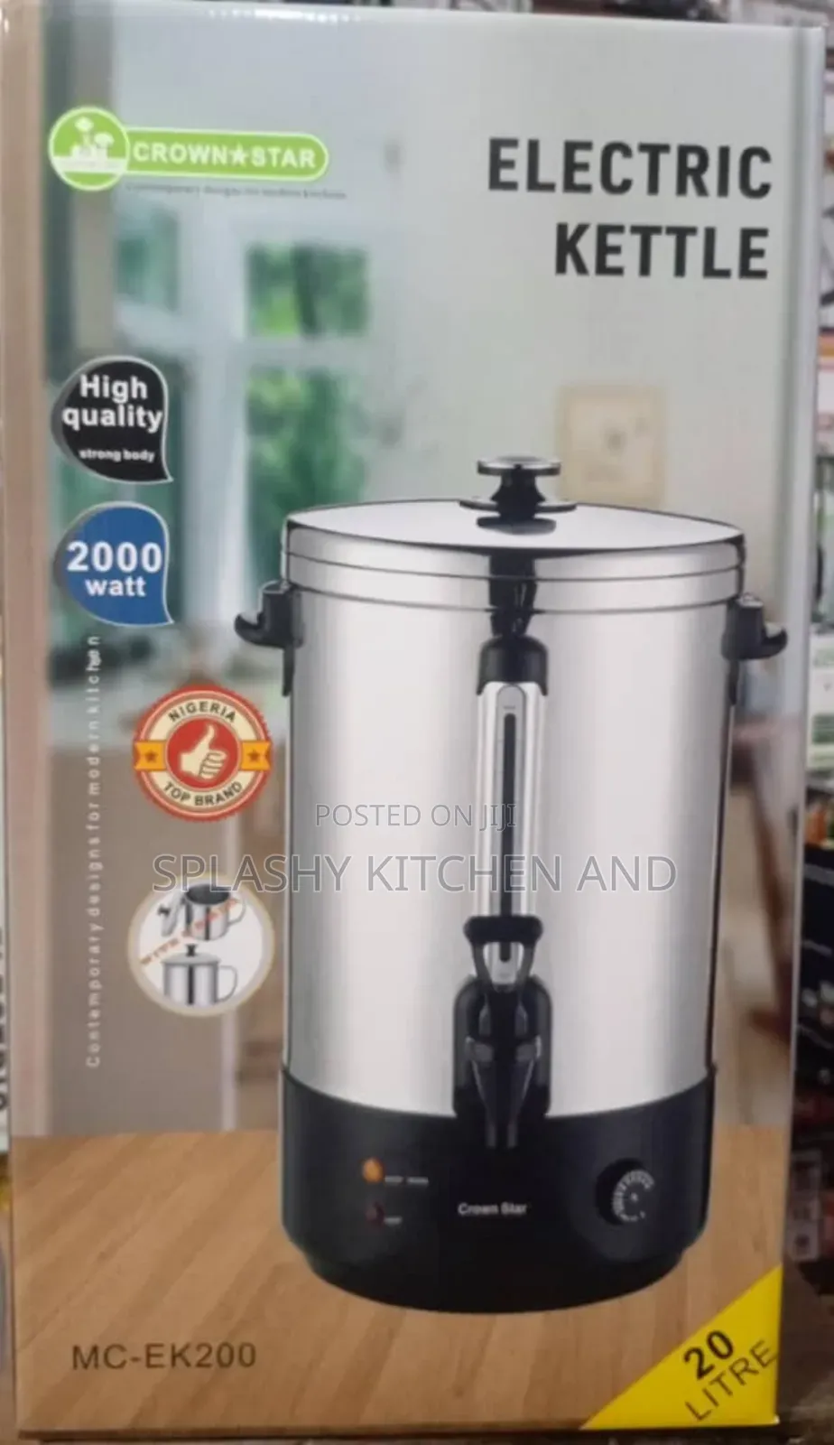 Master Chef Crownstar Electric Kettle/ Tea Urn - 20litres