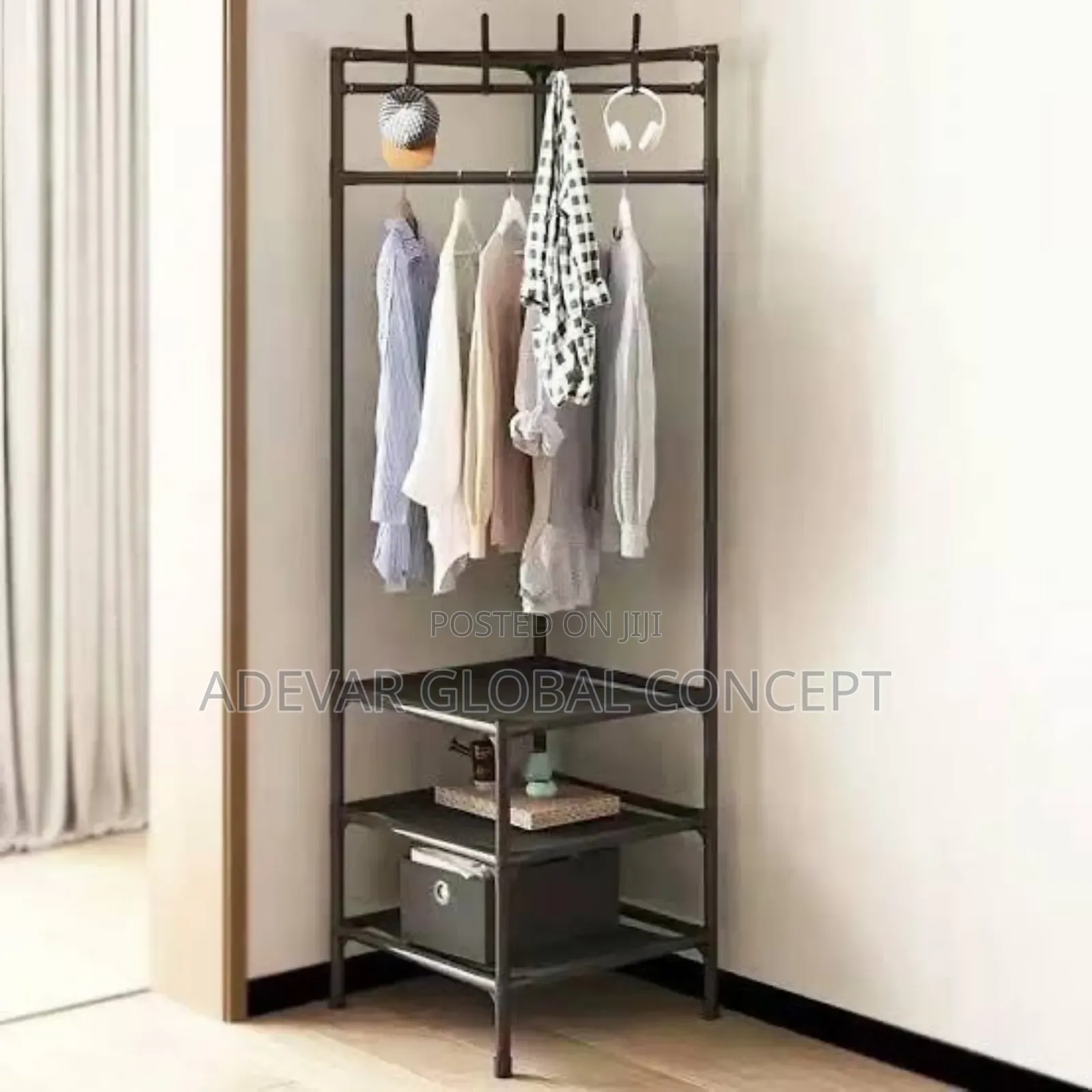 Corner Garment Cloth Rack Corner Organizer Hanger