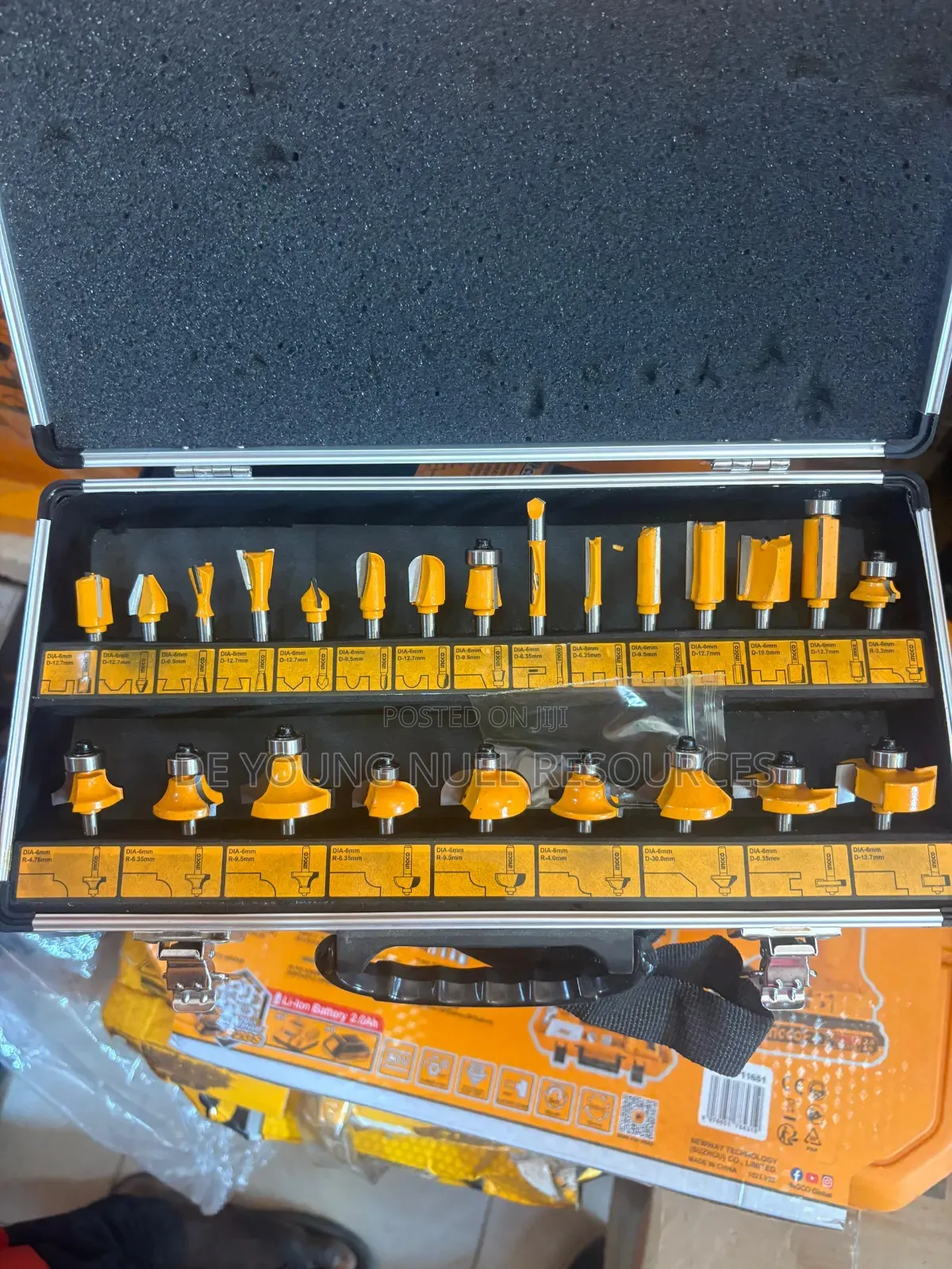 Original Ingco Set Router Bits 6mm
