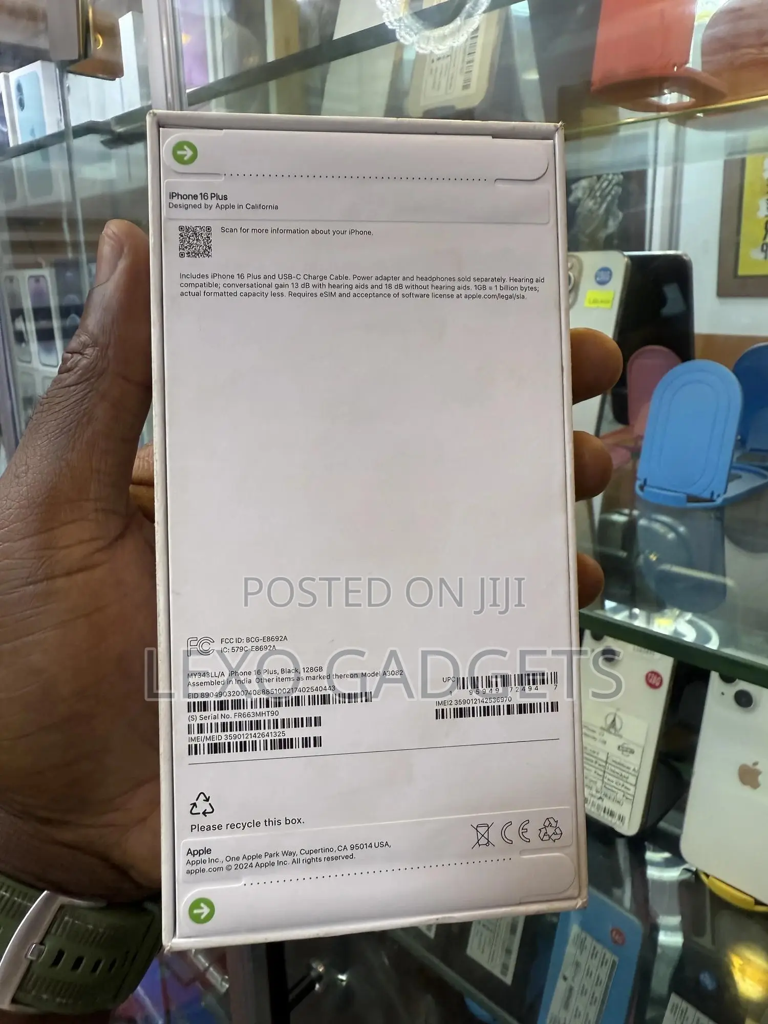 New Apple iPhone 16 Plus 128 GB Black